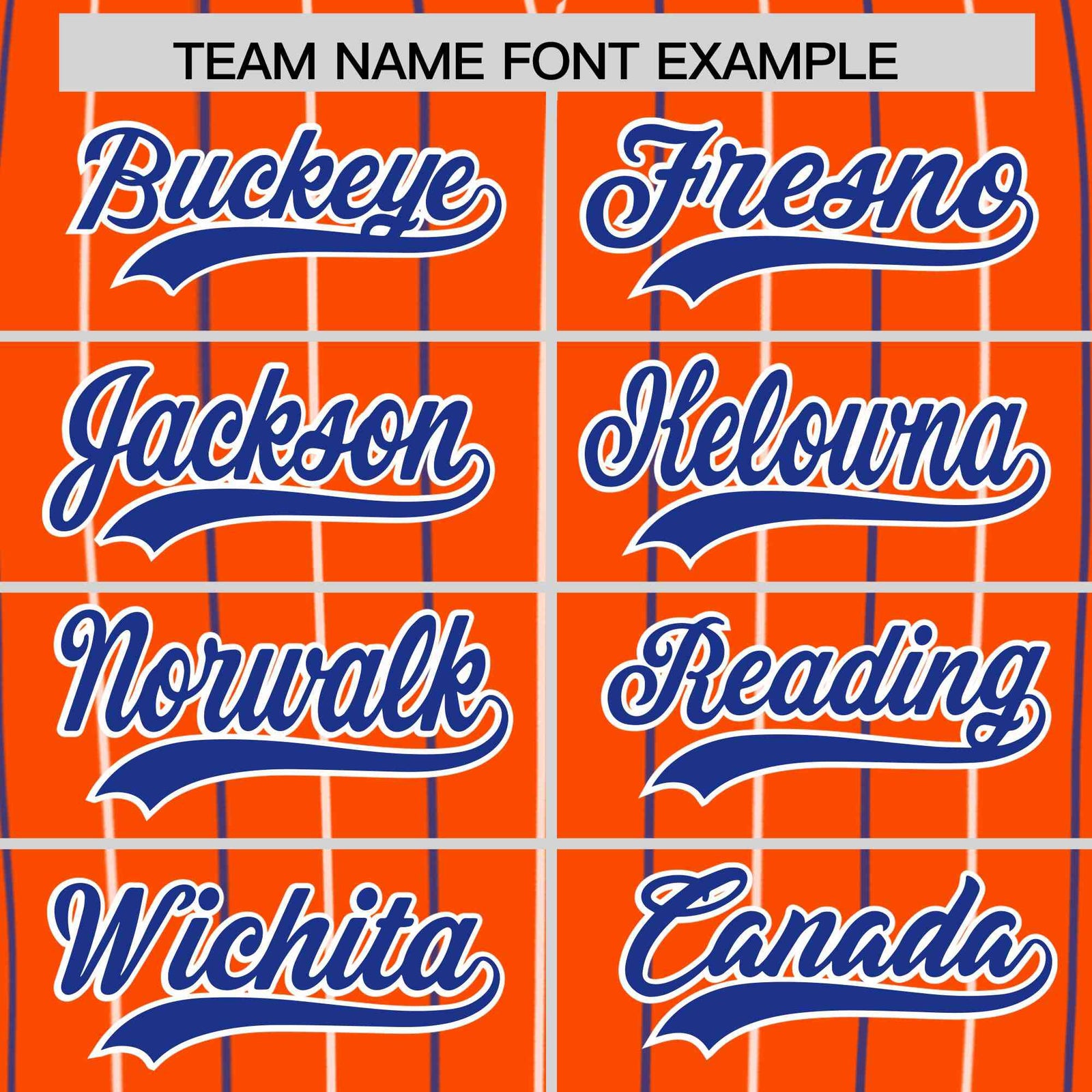 Custom Orange Royal and White Bi-Color Stripes Fashion Authentic Baseball Jersey