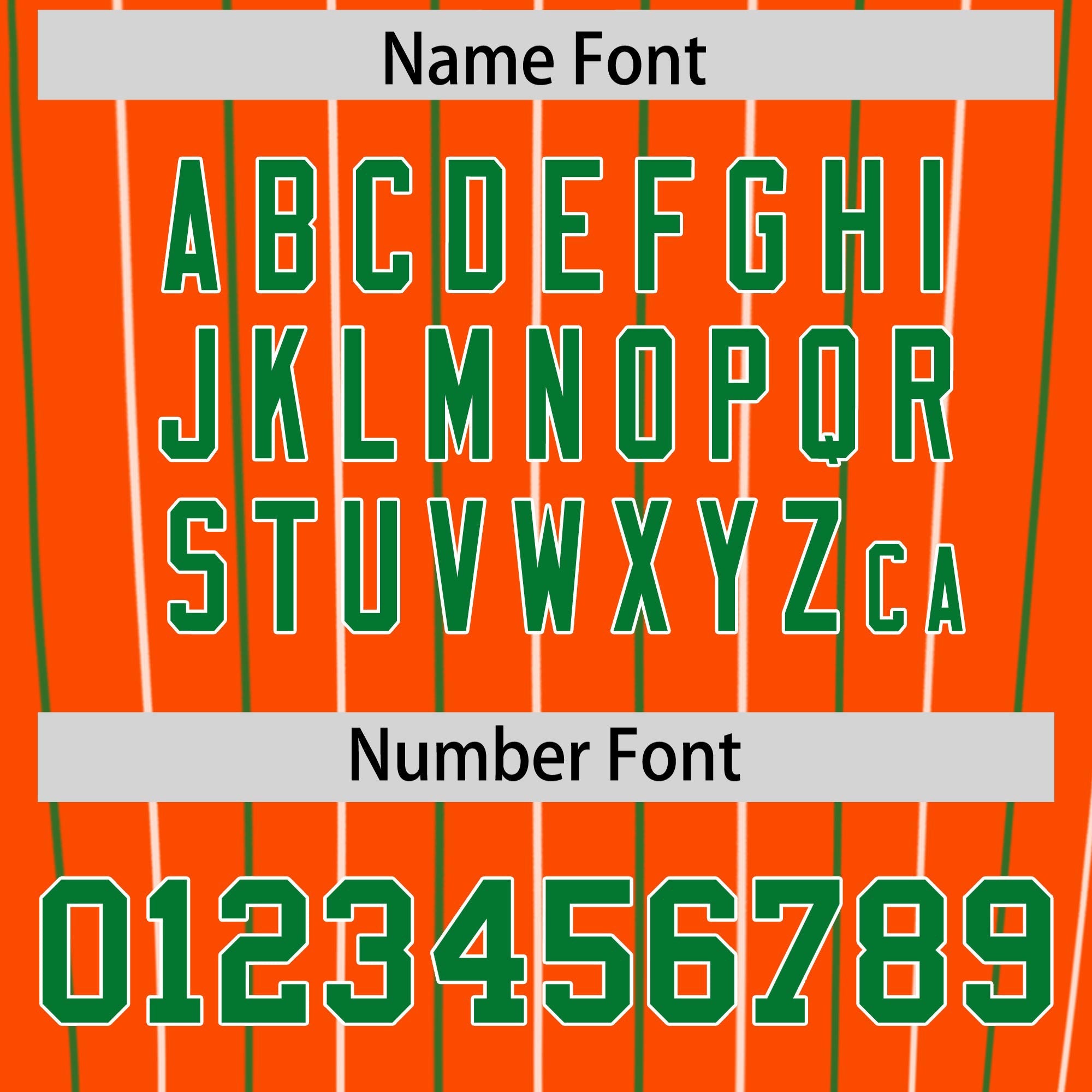 Custom Orange Kelly Green and White Bi-Color Stripes Fashion Authentic Baseball Jersey