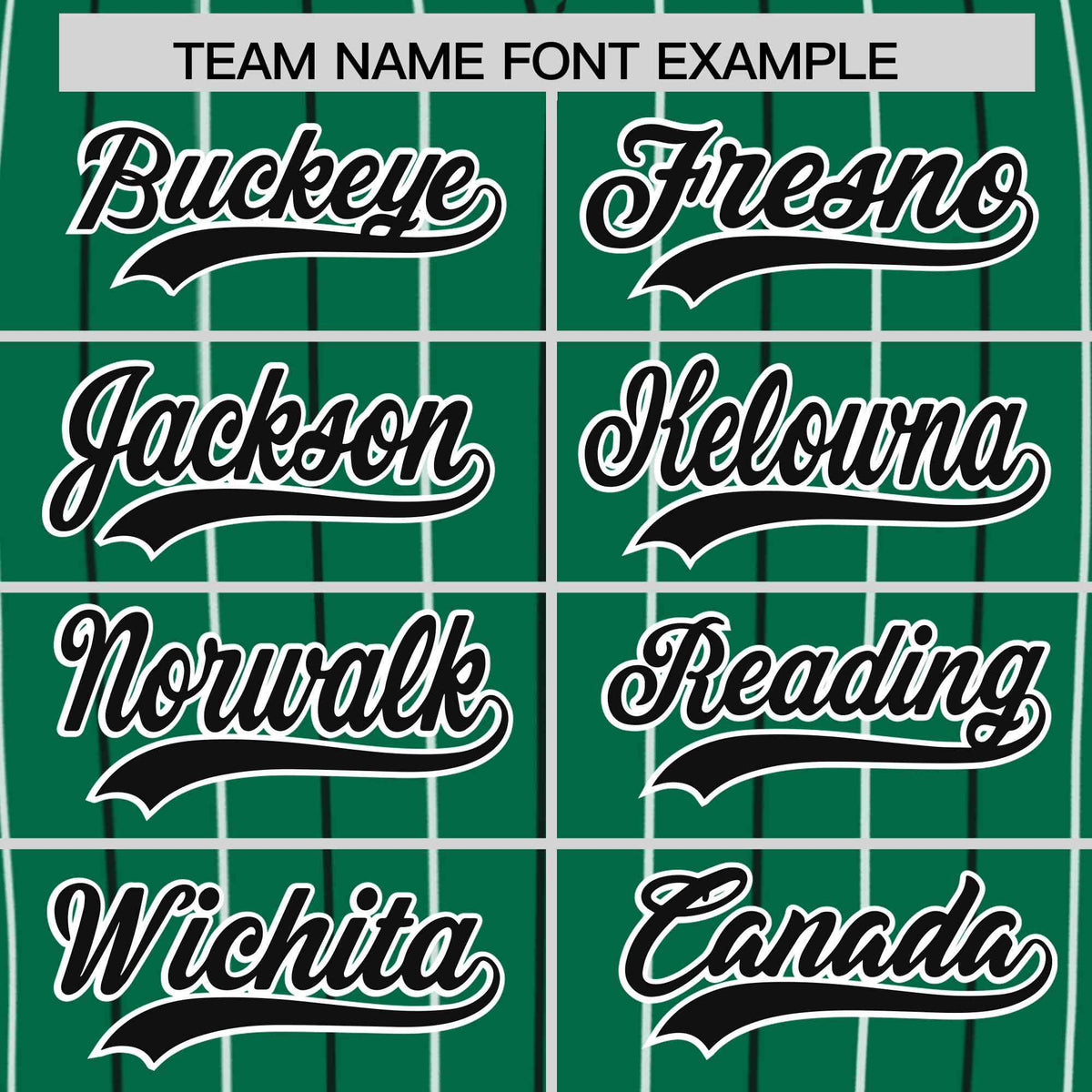 Custom Kelly Green Black and White Bi-Color Stripes Fashion Authentic Baseball Jersey