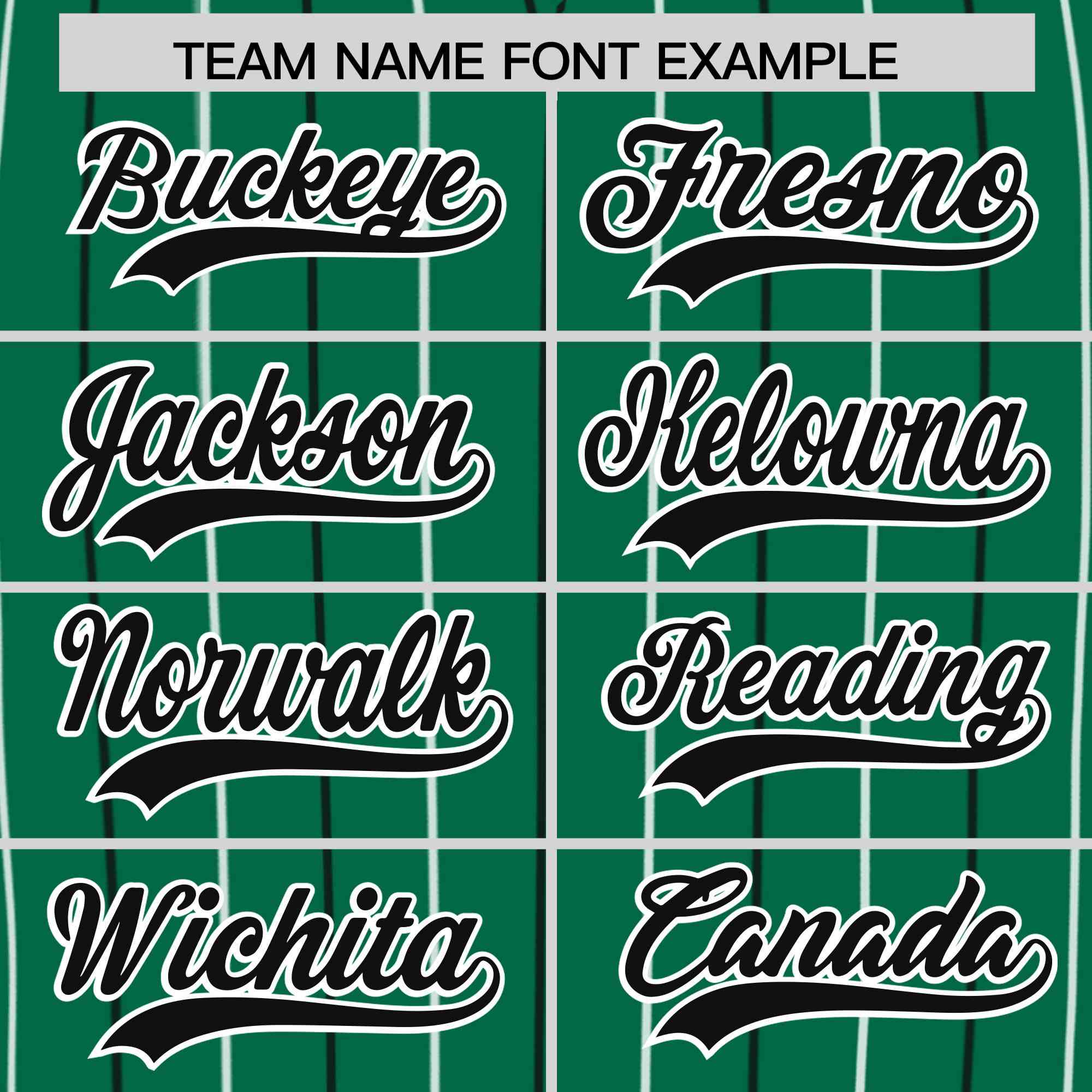 Custom Kelly Green Black and White Bi-Color Stripes Fashion Authentic Baseball Jersey