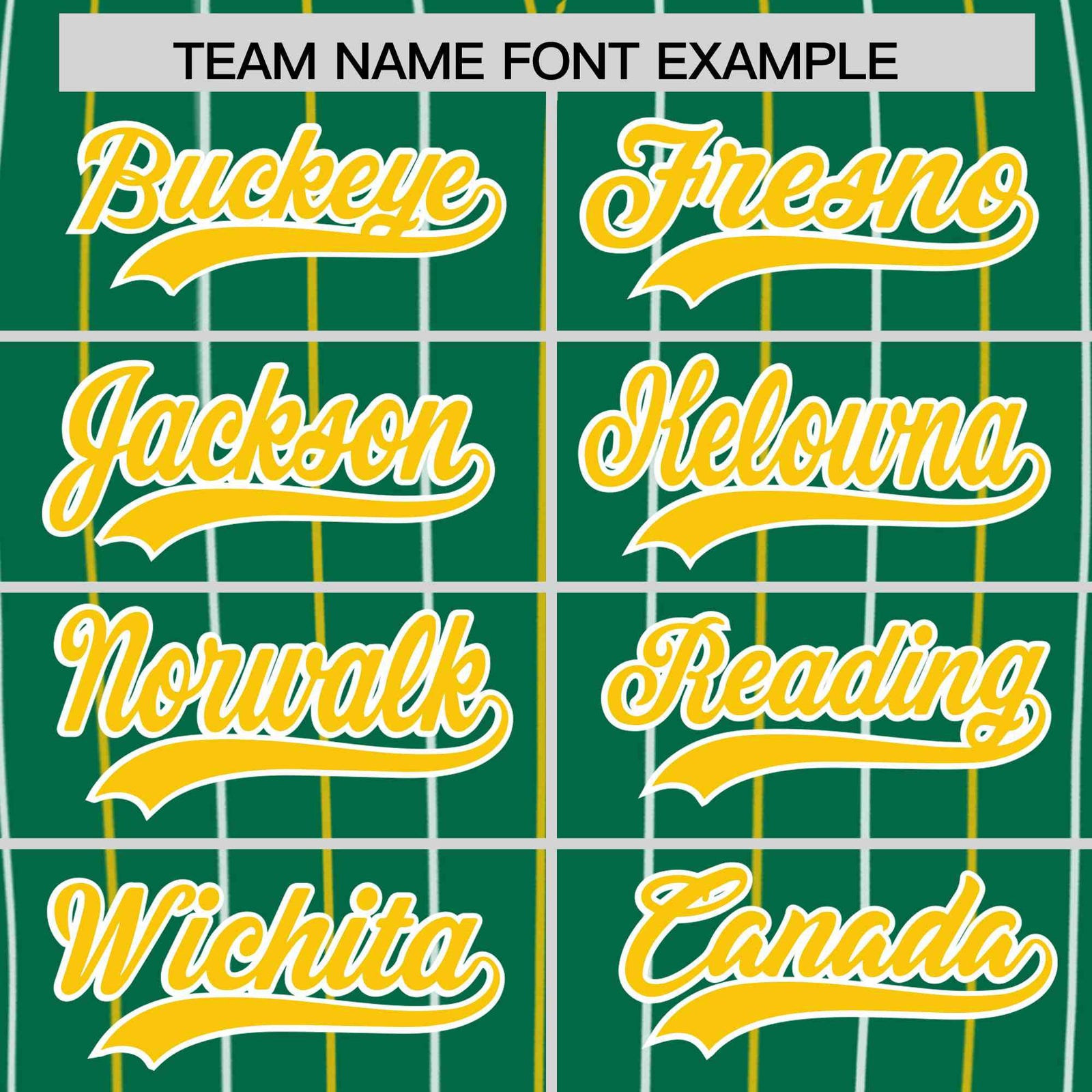 Custom Kelly Green Gold and White Bi-Color Stripes Fashion Authentic Baseball Jersey