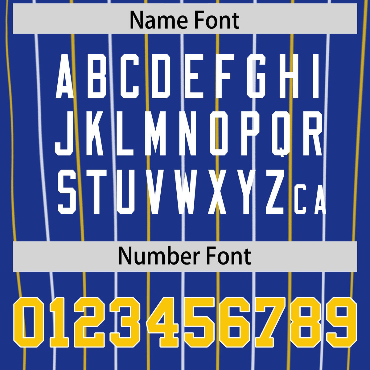 Custom Royal Gold and White Bi-Color Stripes Fashion Authentic Baseball Jersey