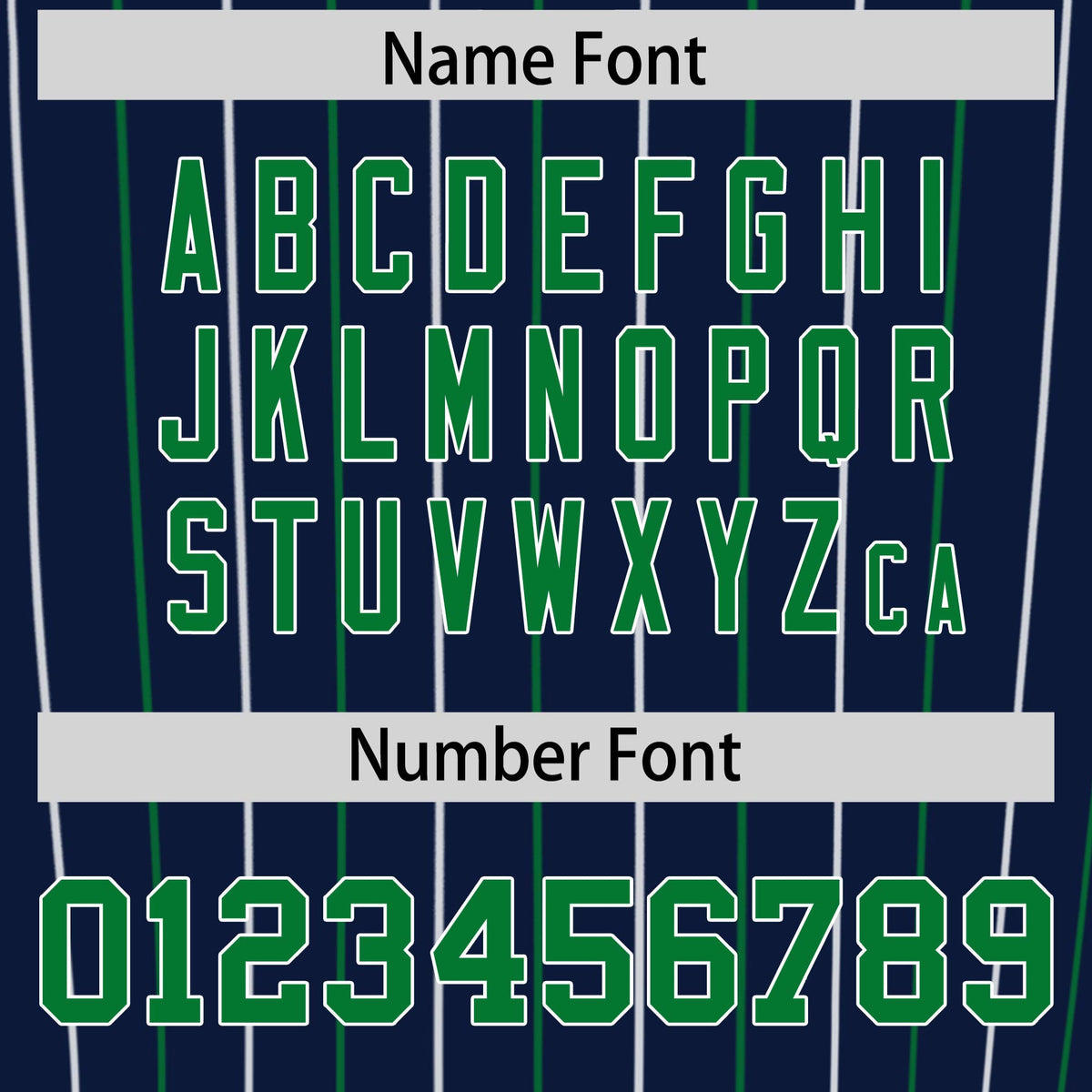 Custom Navy Kelly Green and White Bi-Color Stripes Fashion Authentic Baseball Jersey