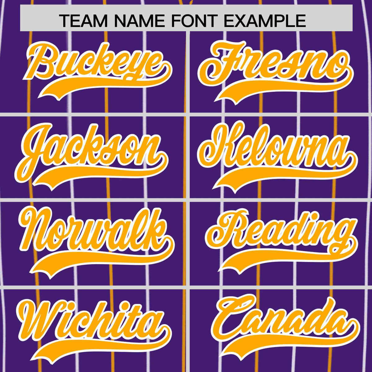 Custom Purple Yellow and White Bi-Color Stripes Fashion Authentic Baseball Jersey