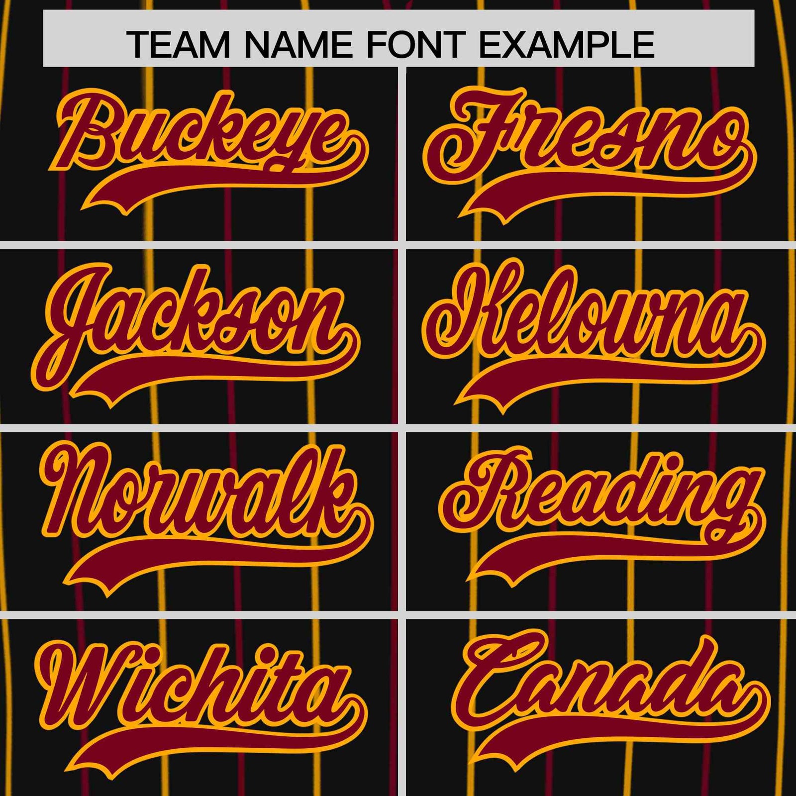 Custom Black Crimson and Yellow Bi-Color Stripes Fashion Authentic Baseball Jersey