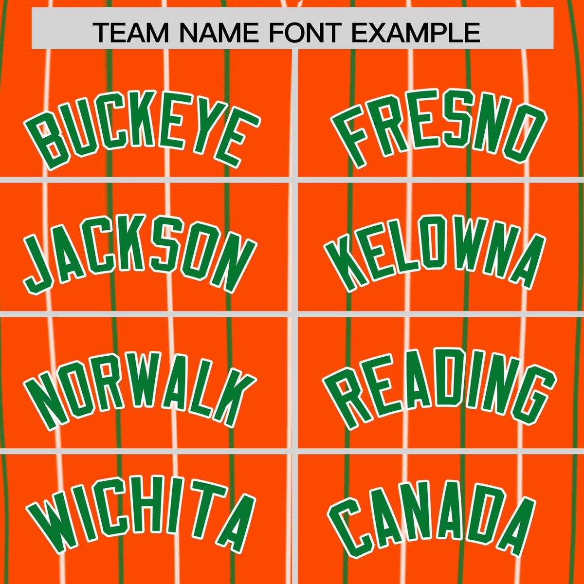 Custom Orange Kelly Green and White Bi-Color Stripes Fashion Authentic Baseball Jersey