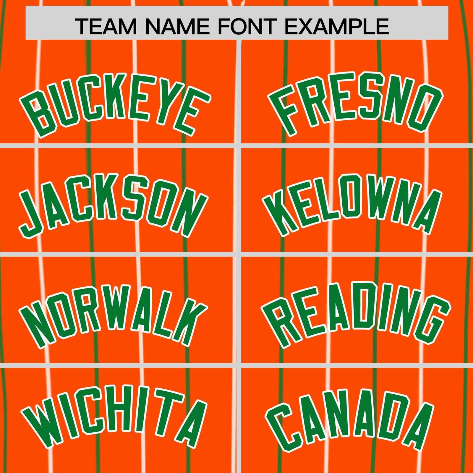 Custom Orange Kelly Green and White Bi-Color Stripes Fashion Authentic Baseball Jersey