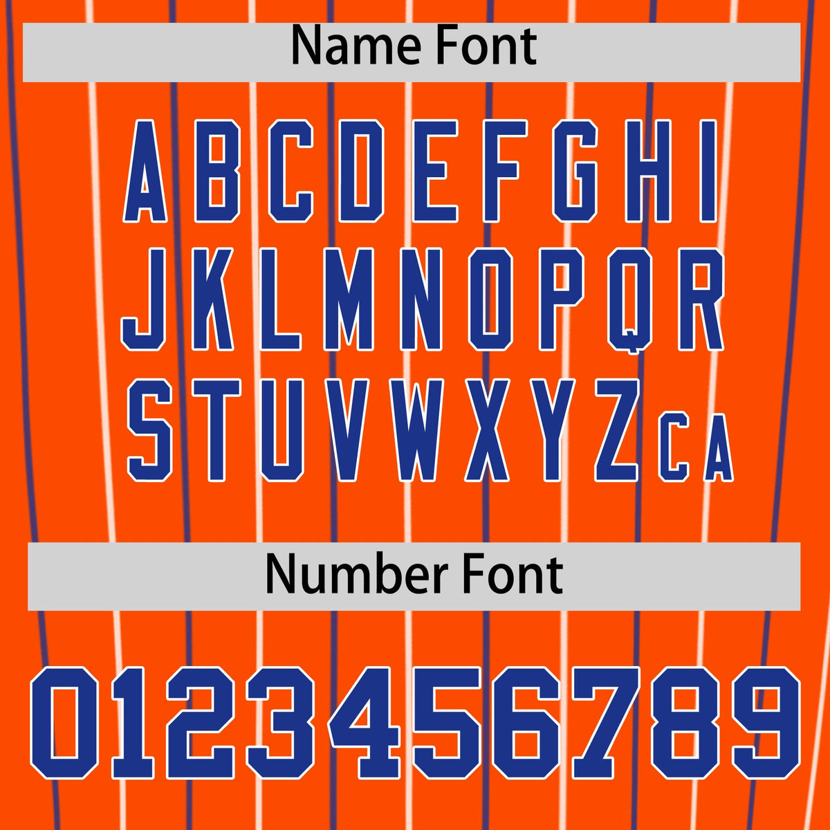 Custom Orange Royal and White Bi-Color Stripes Fashion Authentic Baseball Jersey