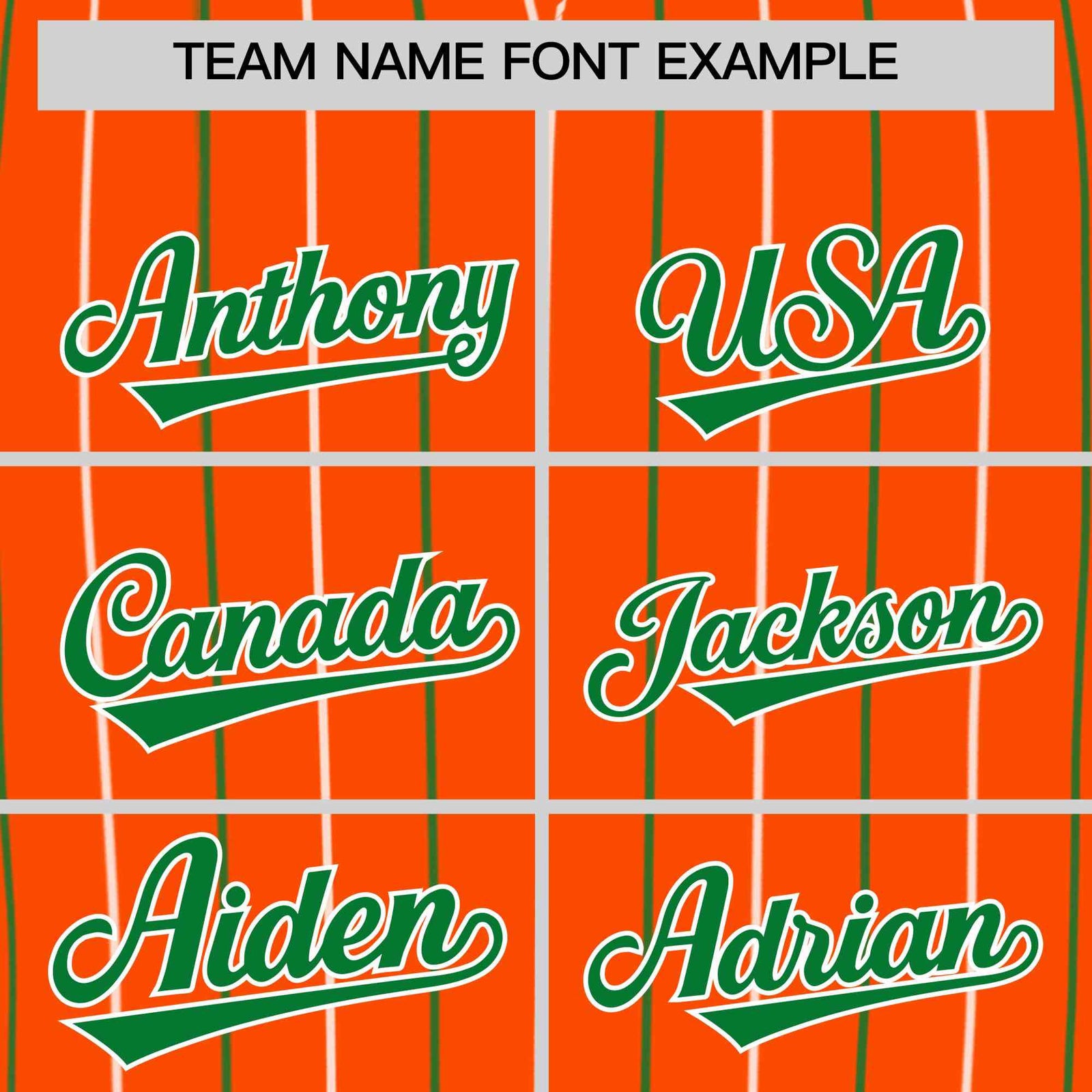 Custom Orange Kelly Green and White Bi-Color Stripes Fashion Authentic Baseball Jersey