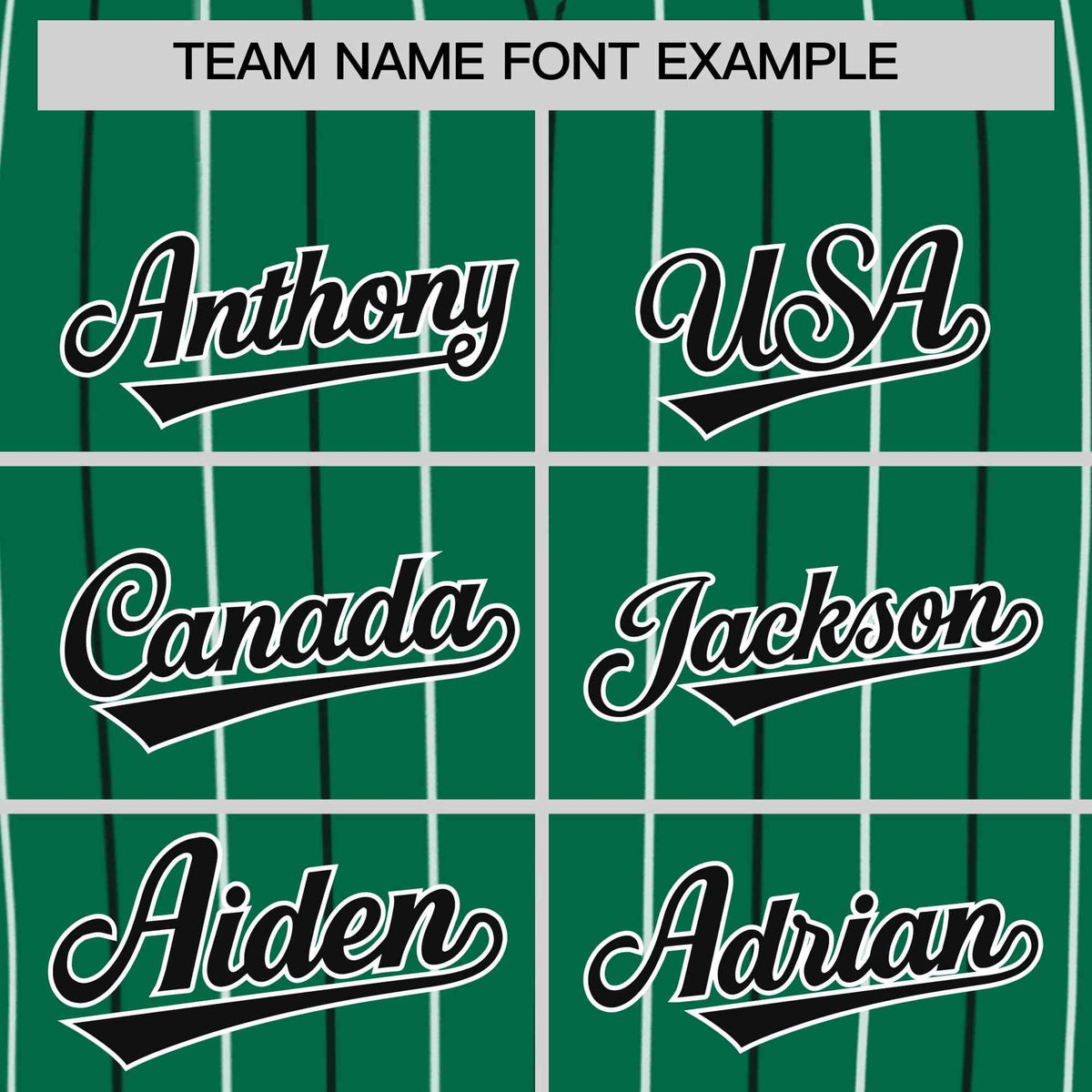 Custom Kelly Green Black and White Bi-Color Stripes Fashion Authentic Baseball Jersey