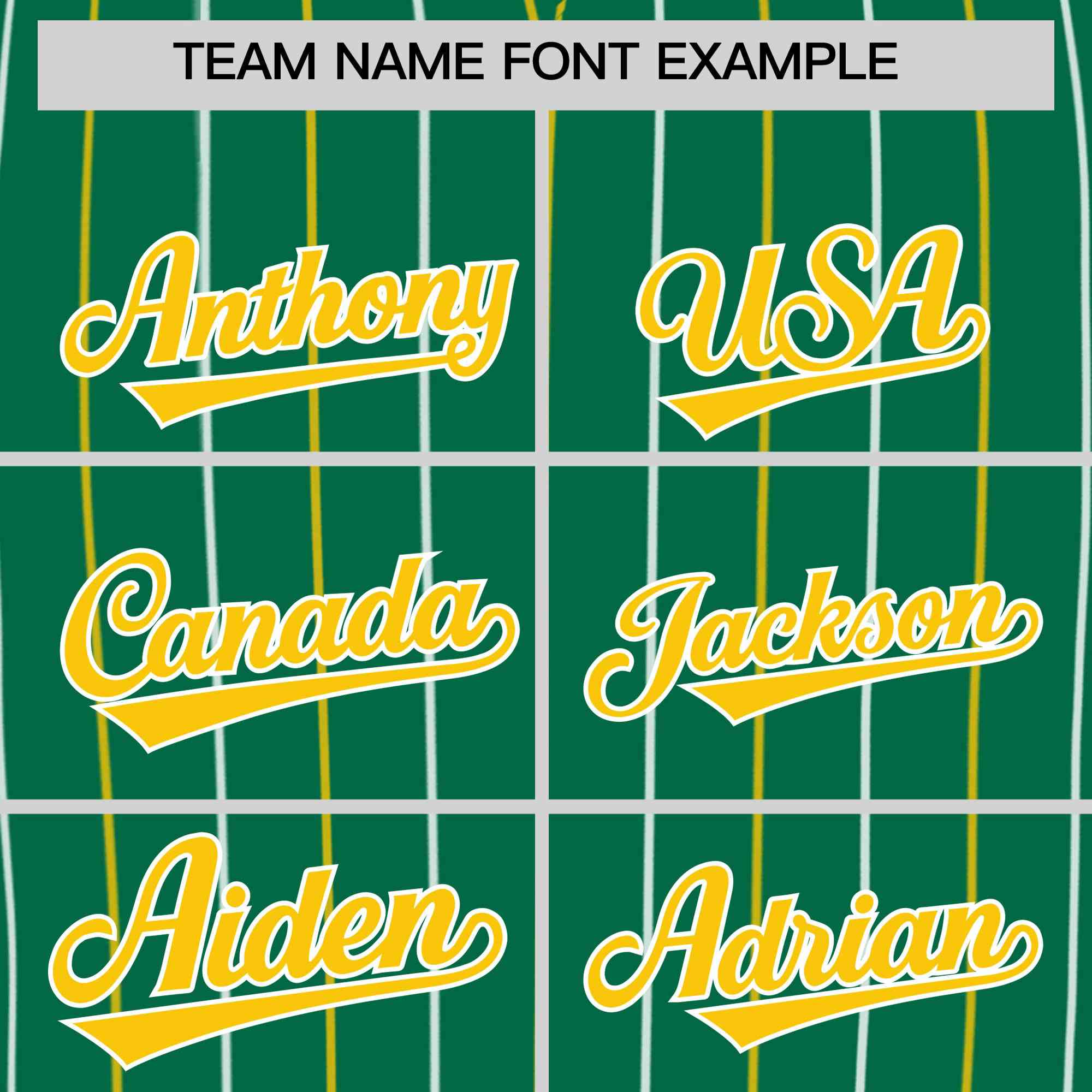 Custom Kelly Green Gold and White Bi-Color Stripes Fashion Authentic Baseball Jersey