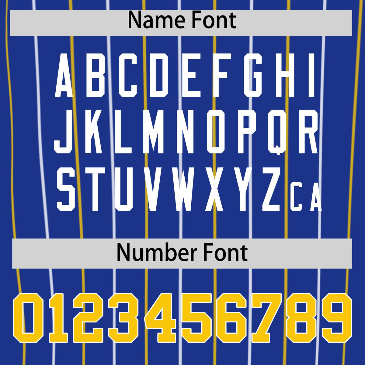 Custom Royal Gold and White Bi-Color Stripes Fashion Authentic Baseball Jersey