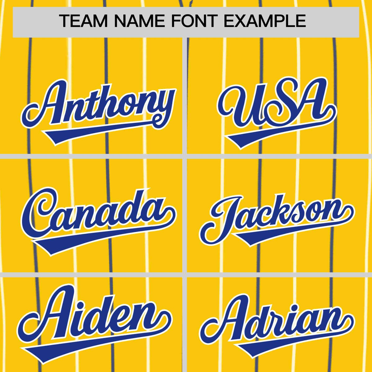 Custom Gold Royal and White Bi-Color Stripes Fashion Authentic Baseball Jersey