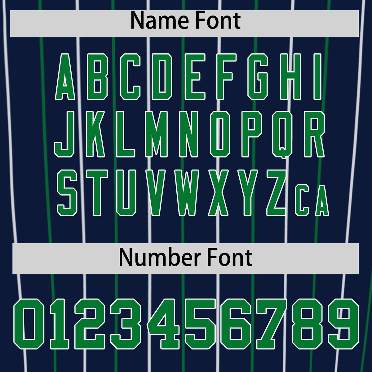 Custom Navy Kelly Green and White Bi-Color Stripes Fashion Authentic Baseball Jersey