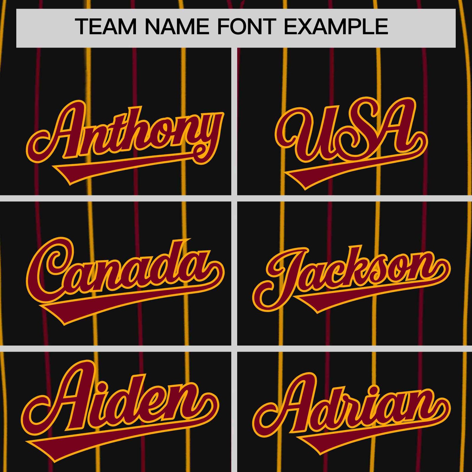 Custom Black Crimson and Yellow Bi-Color Stripes Fashion Authentic Baseball Jersey