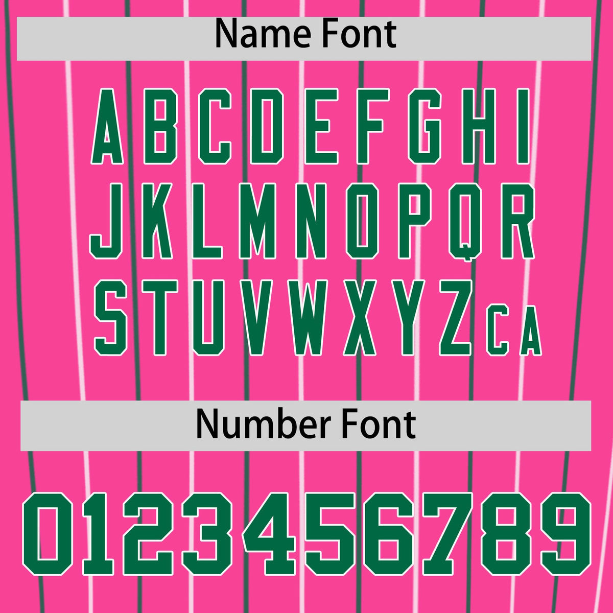 Custom Pink White and Kelly Green Bi-Color Stripes Fashion Authentic Baseball Jersey