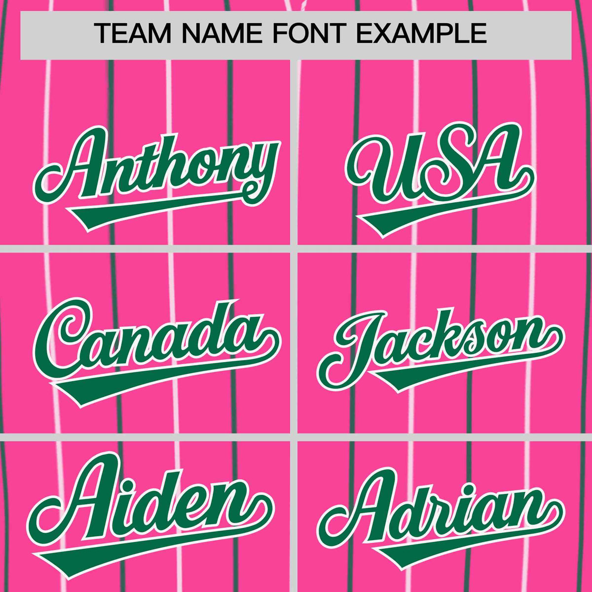 Custom Pink White and Kelly Green Bi-Color Stripes Fashion Authentic Baseball Jersey