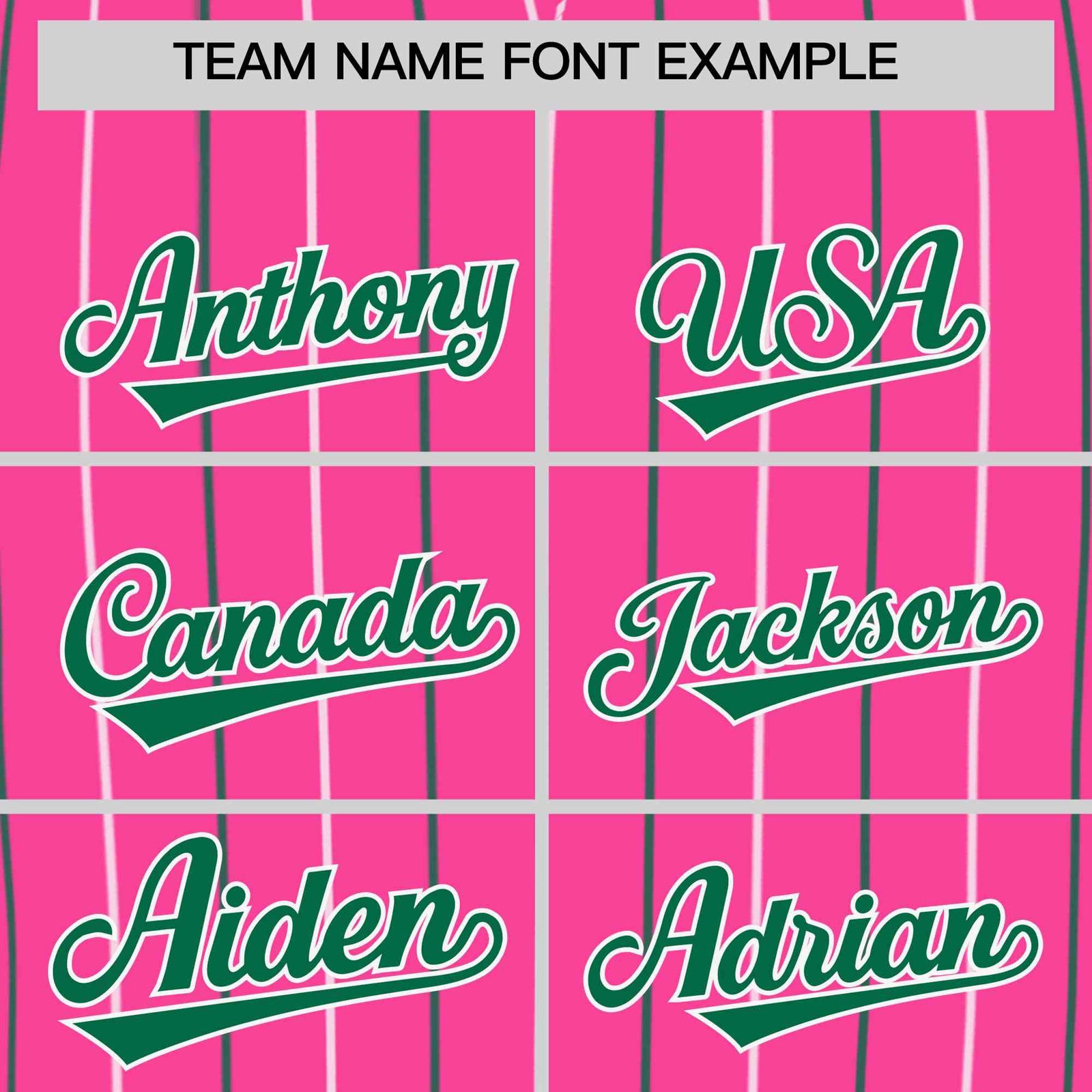 Custom Pink White and Kelly Green Bi-Color Stripes Fashion Authentic Baseball Jersey