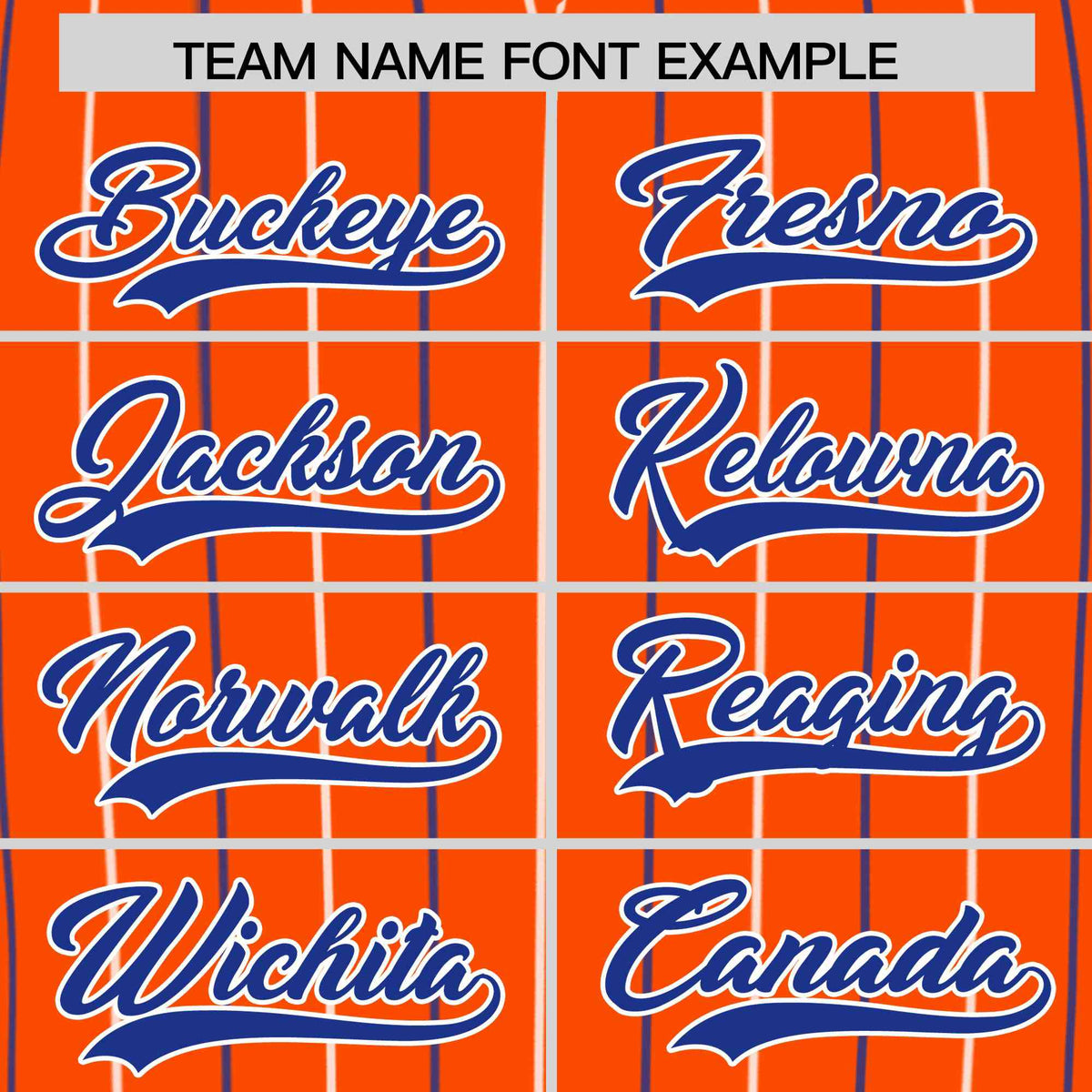 Custom Orange Royal and White Bi-Color Stripes Fashion Authentic Baseball Jersey