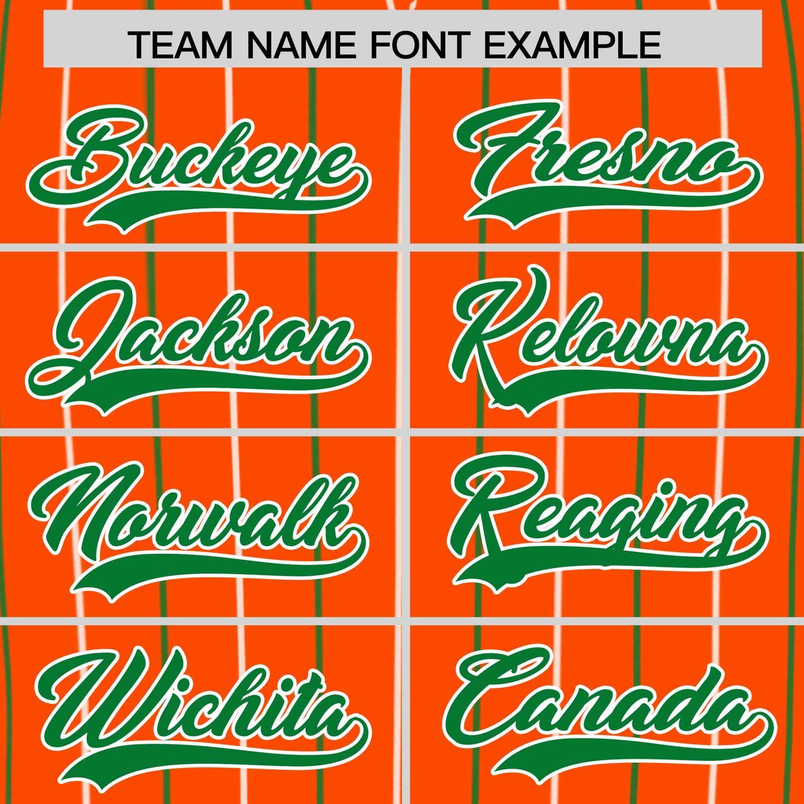 Custom Orange Kelly Green and White Bi-Color Stripes Fashion Authentic Baseball Jersey