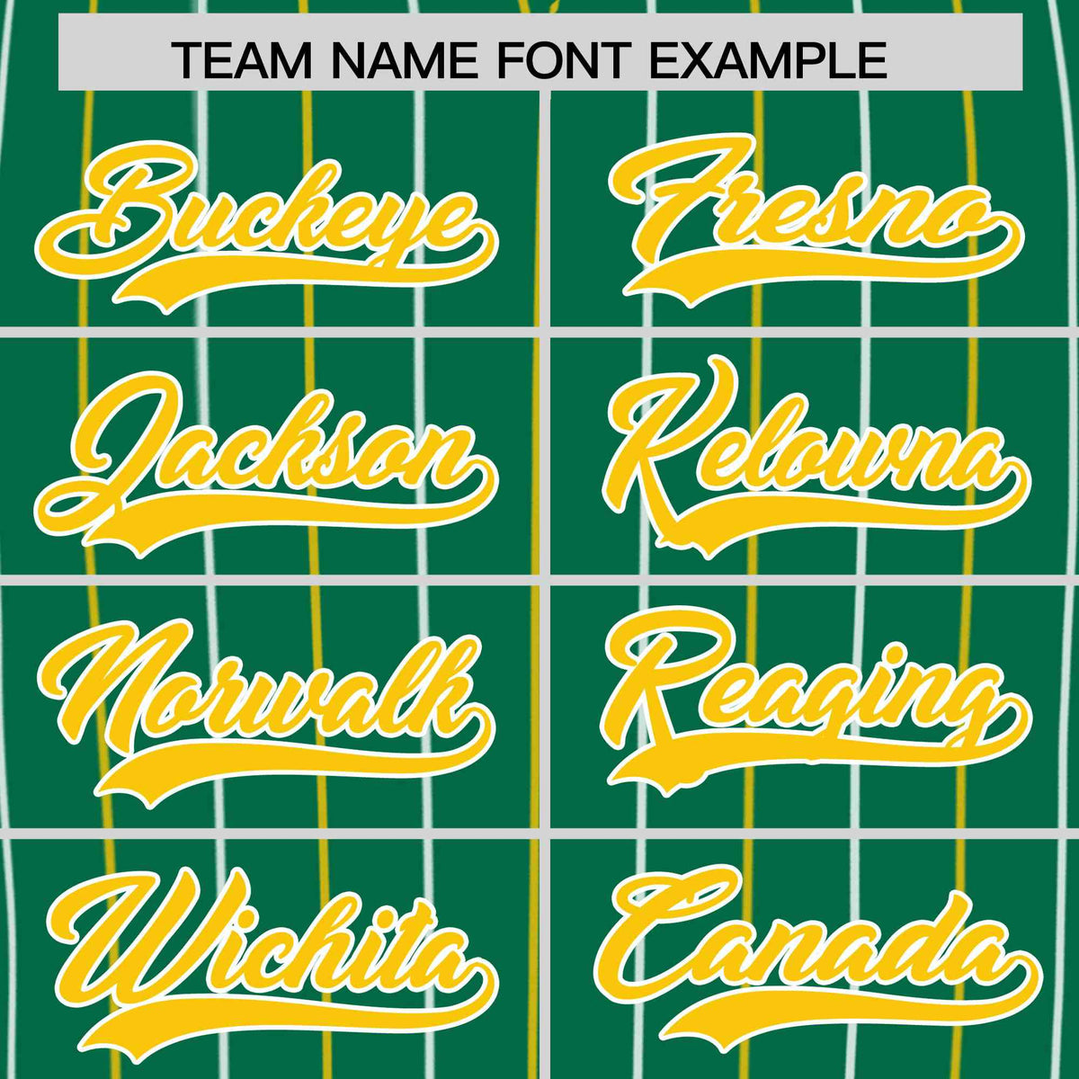 Custom Kelly Green Gold and White Bi-Color Stripes Fashion Authentic Baseball Jersey