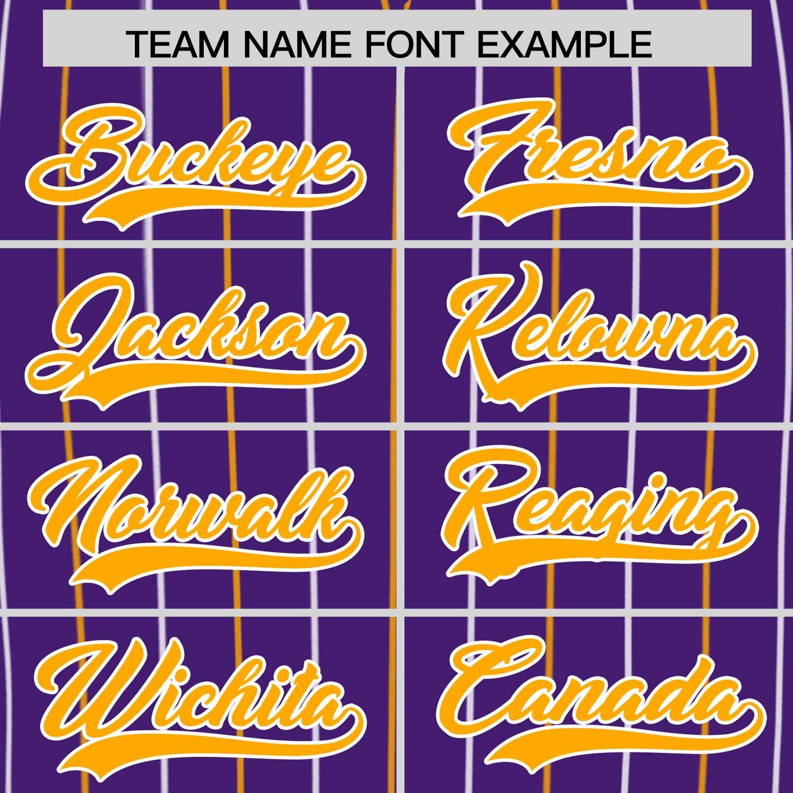 Custom Purple Yellow and White Bi-Color Stripes Fashion Authentic Baseball Jersey