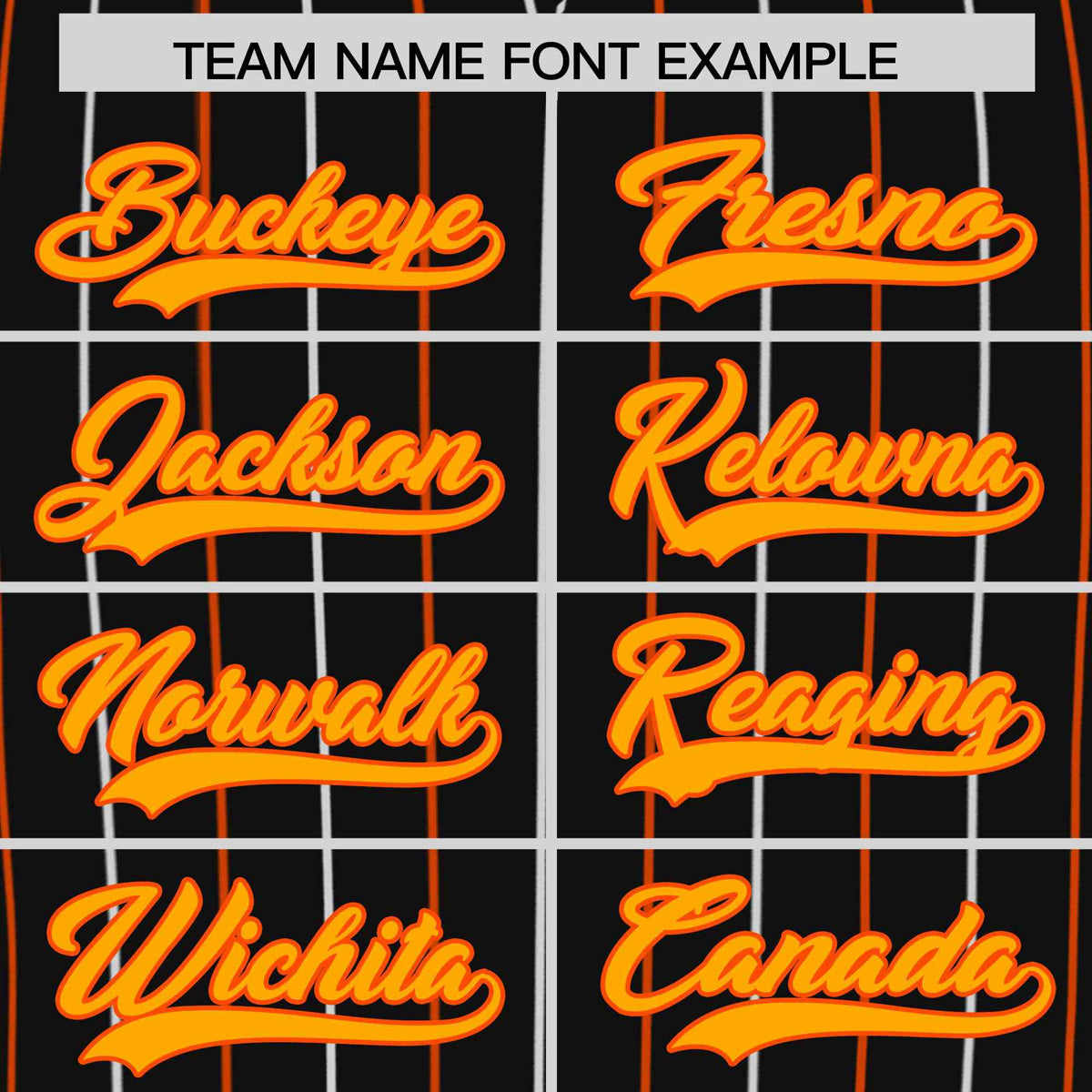 Custom Black Orange and White Bi-Color Stripes Fashion Authentic Baseball Jersey