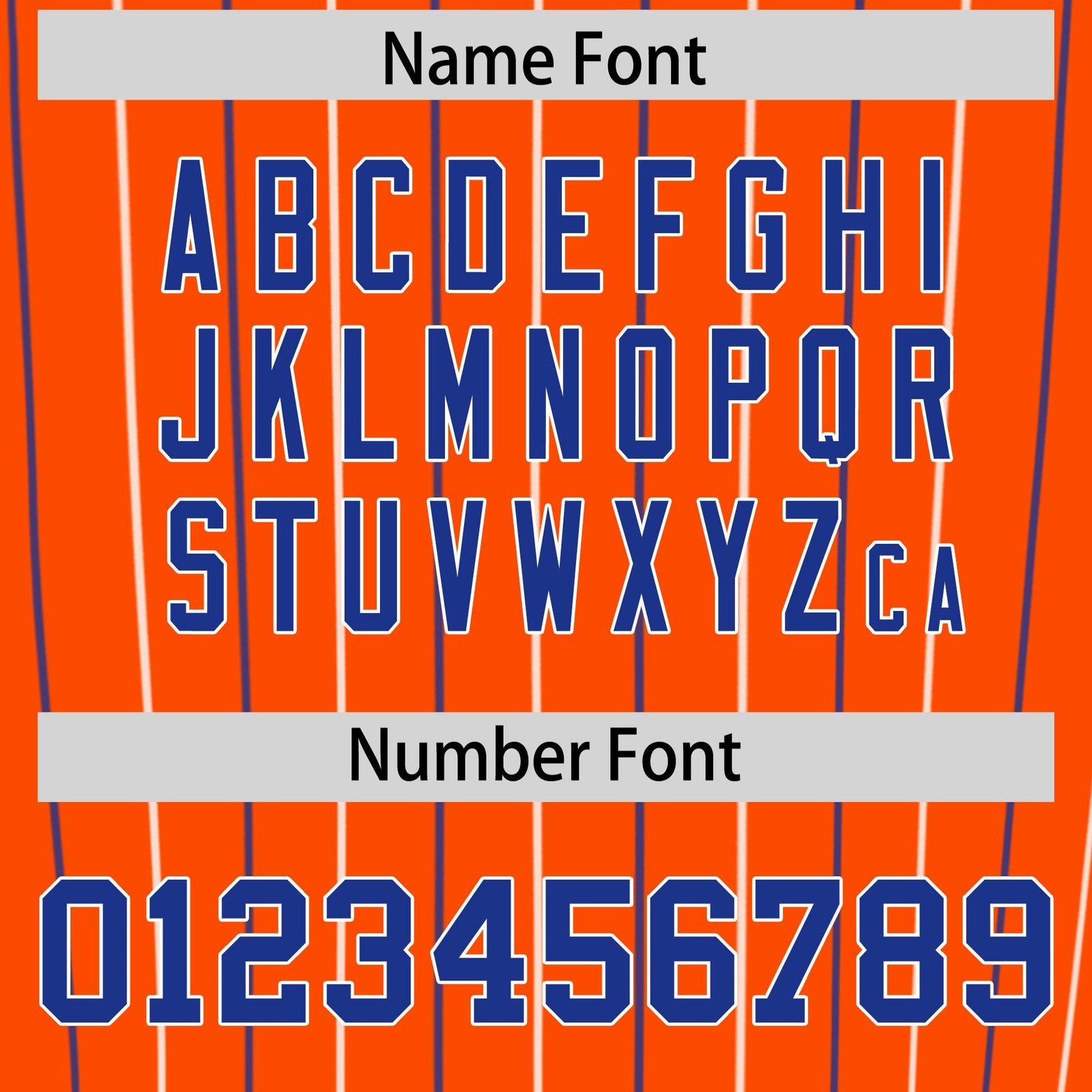 Custom Orange Royal and White Bi-Color Stripes Fashion Authentic Baseball Jersey