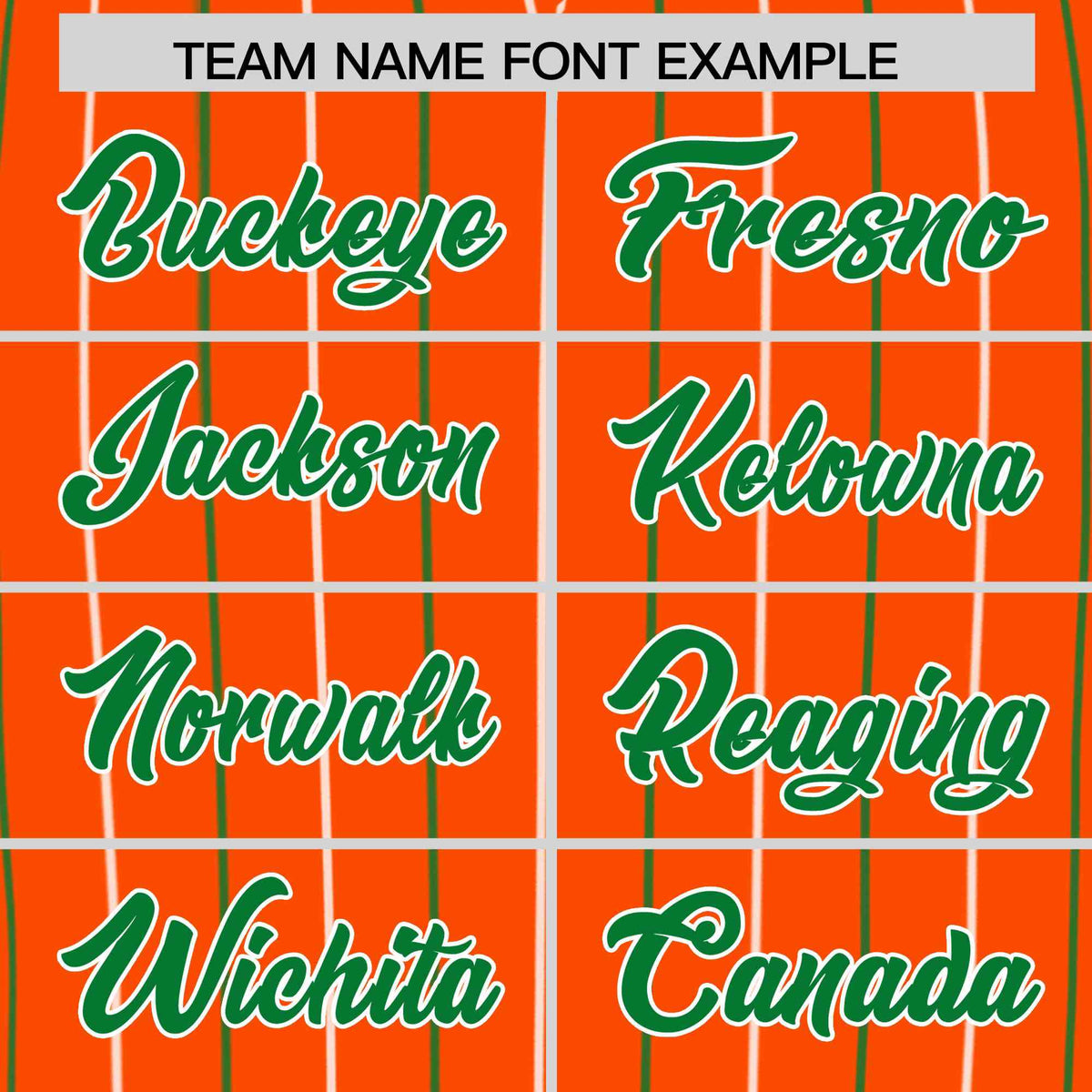 Custom Orange Kelly Green and White Bi-Color Stripes Fashion Authentic Baseball Jersey