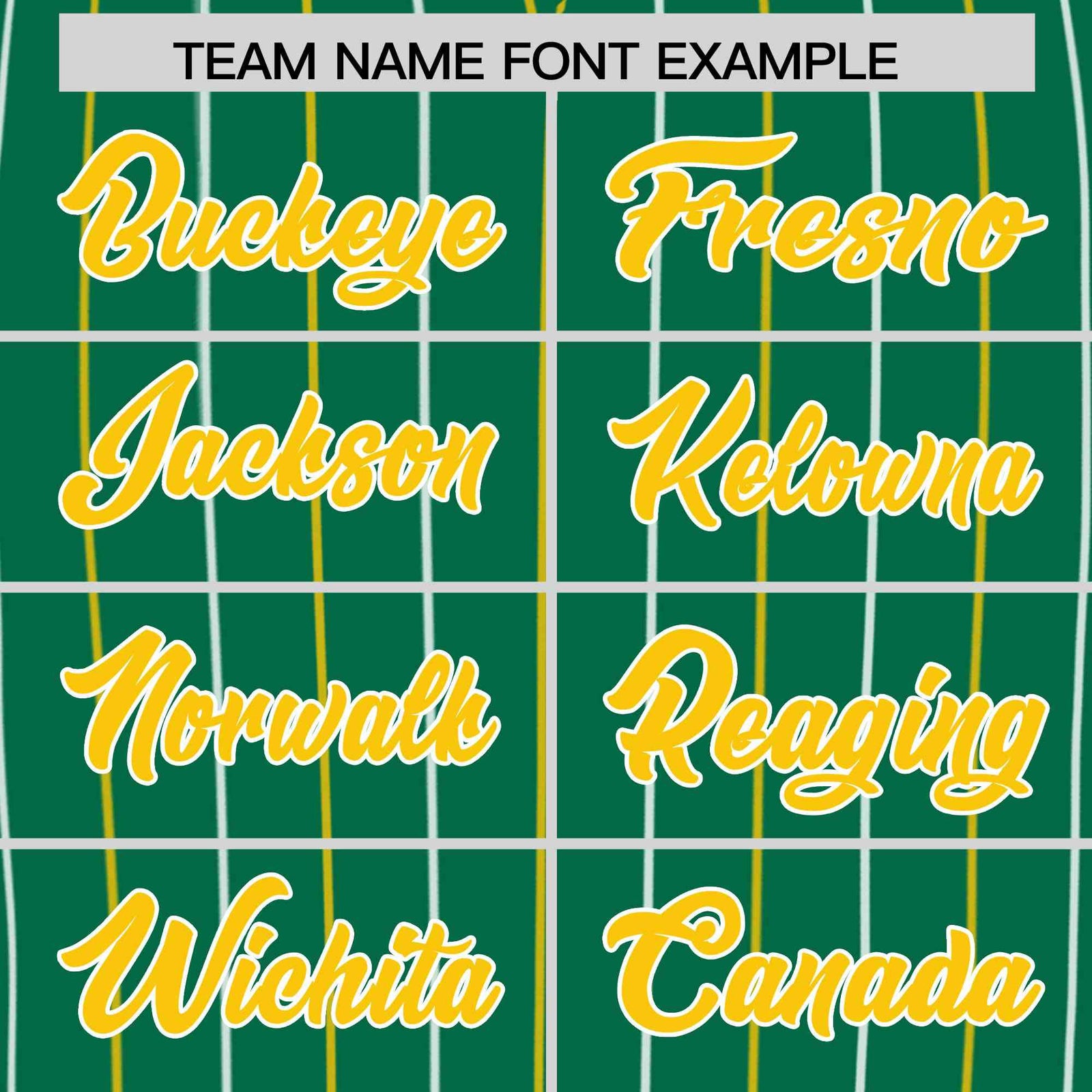 Custom Kelly Green Gold and White Bi-Color Stripes Fashion Authentic Baseball Jersey