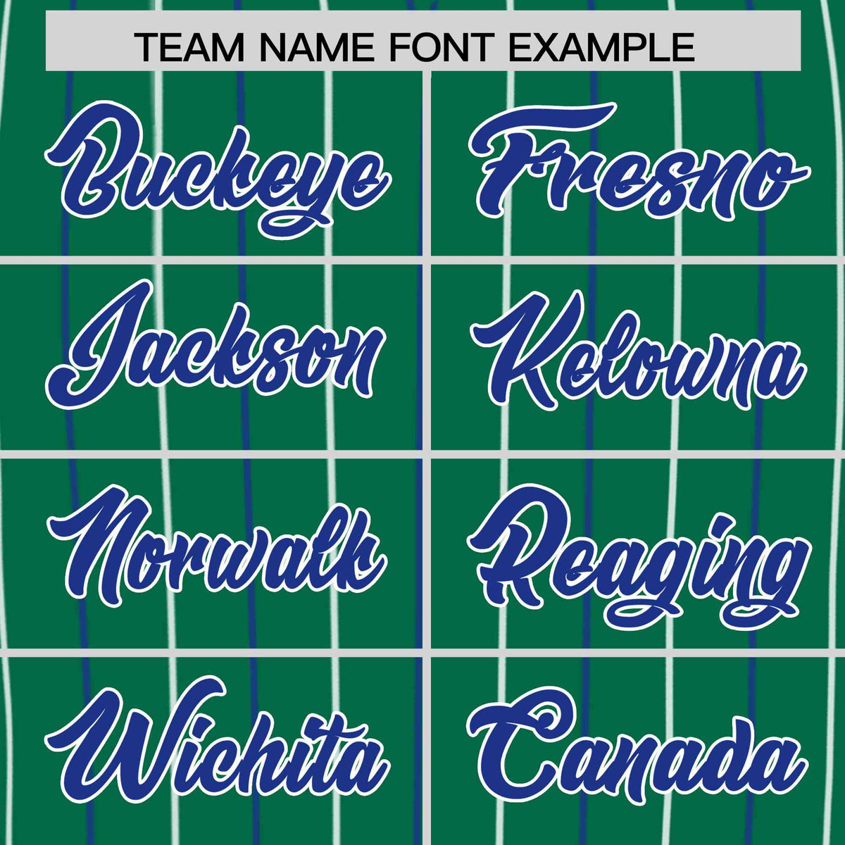 Custom Kelly Green Royal and White Bi-Color Stripes Fashion Authentic Baseball Jersey