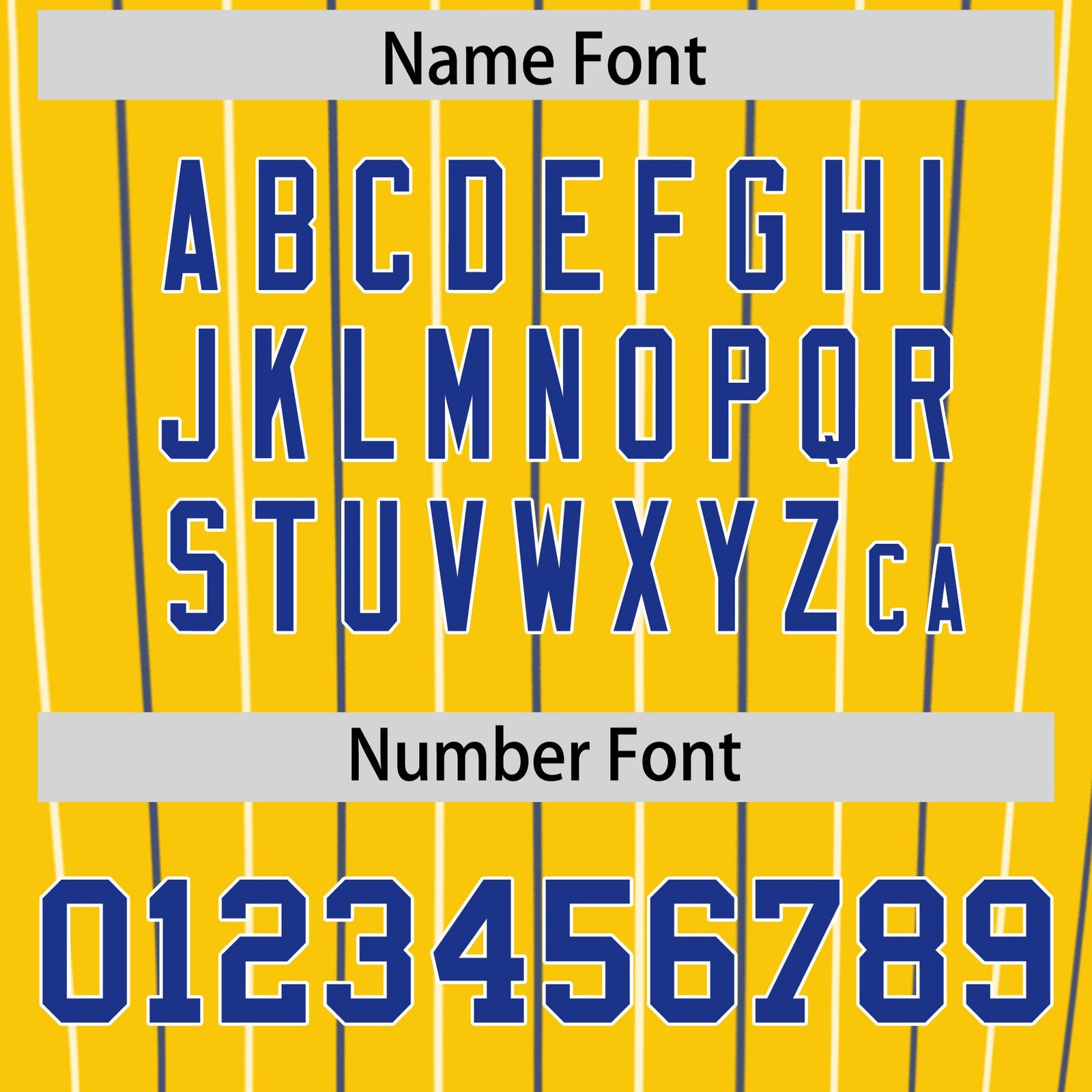 Custom Gold Royal and White Bi-Color Stripes Fashion Authentic Baseball Jersey