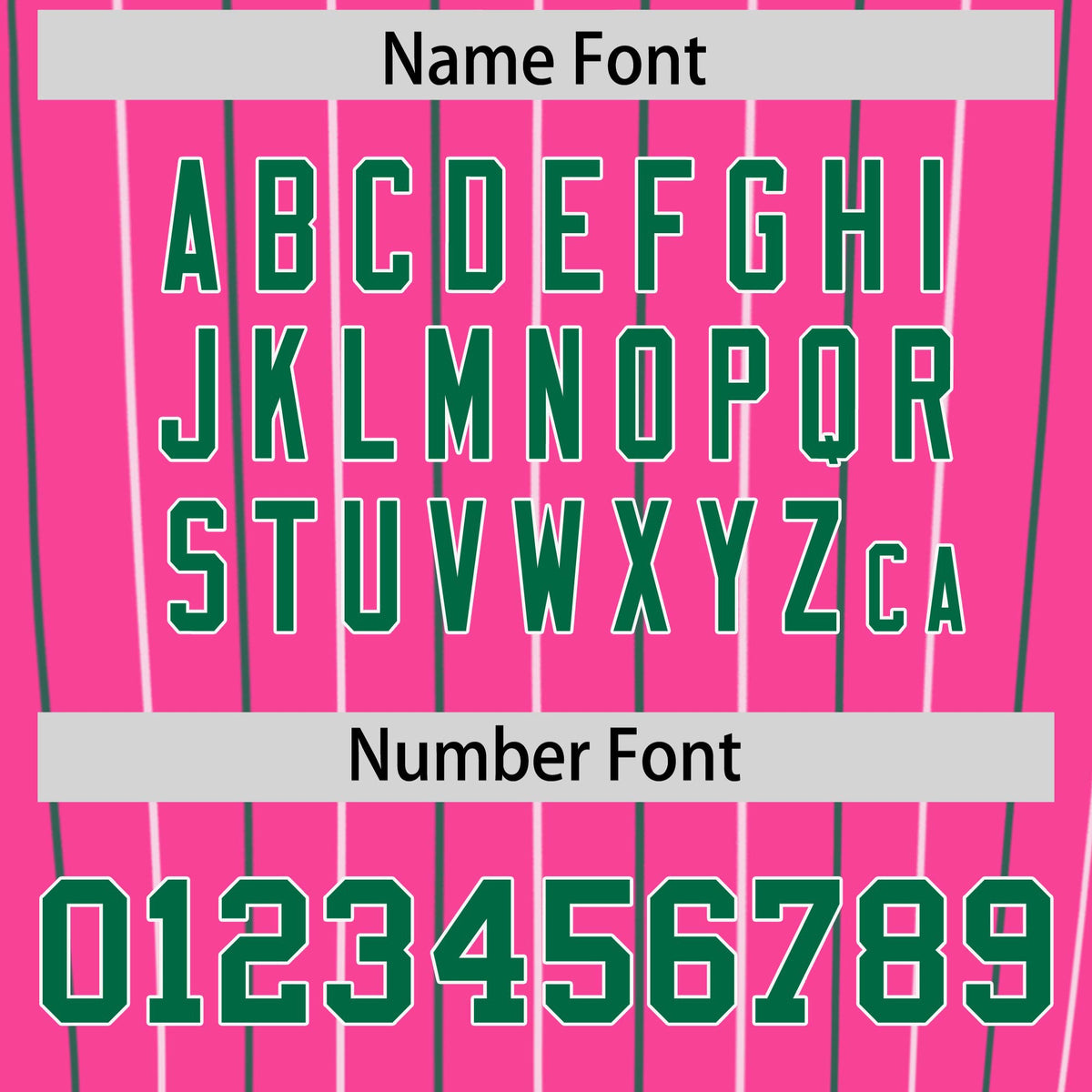 Custom Pink White and Kelly Green Bi-Color Stripes Fashion Authentic Baseball Jersey