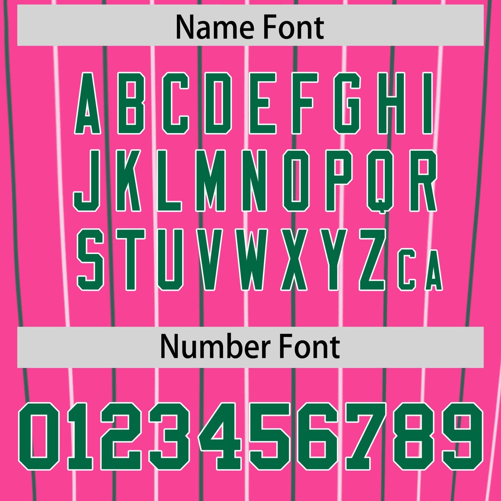 Custom Pink White and Kelly Green Bi-Color Stripes Fashion Authentic Baseball Jersey