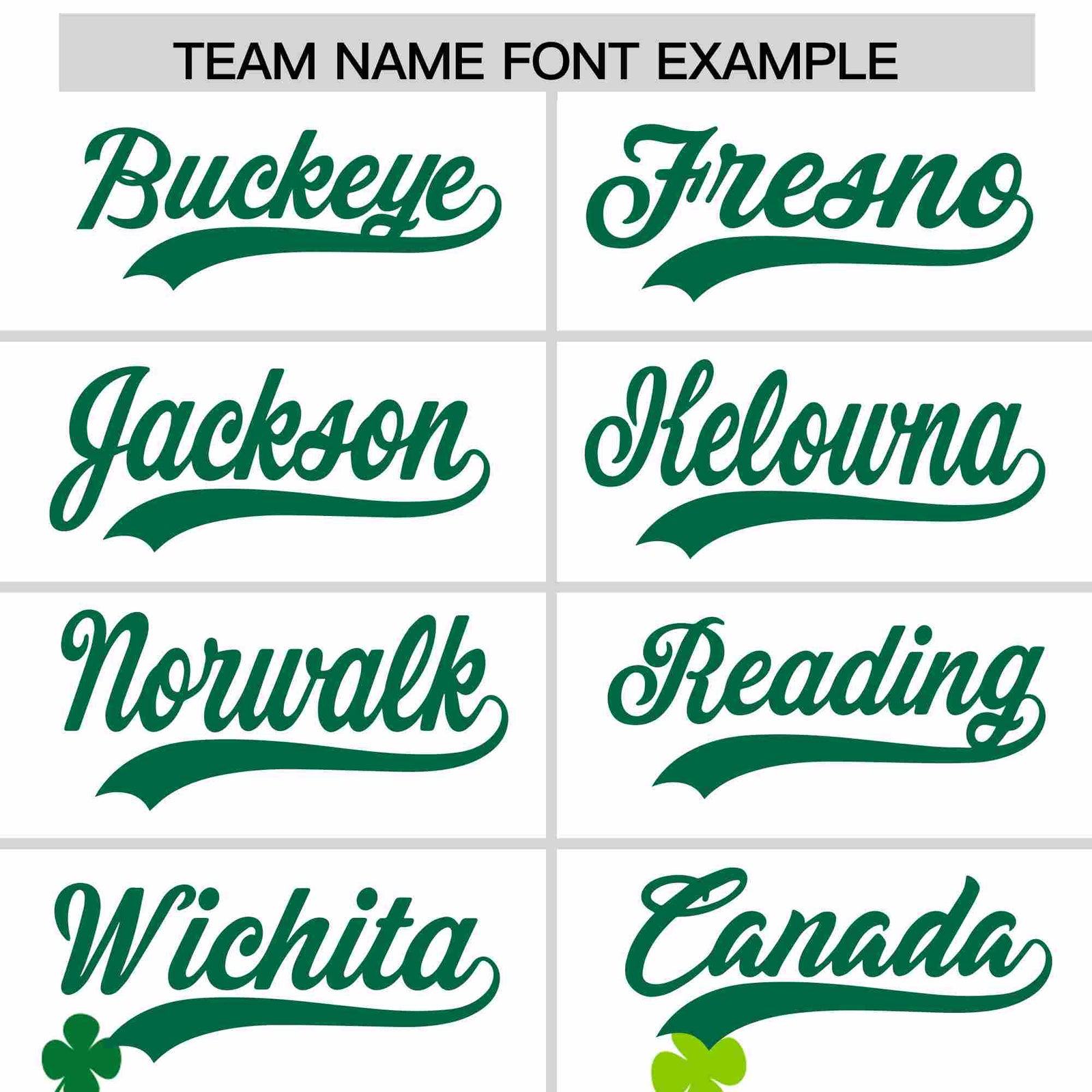 Custom White Green St.Patrick's Day Personalized Four Leaf Clover Pattern Baseball Jersey