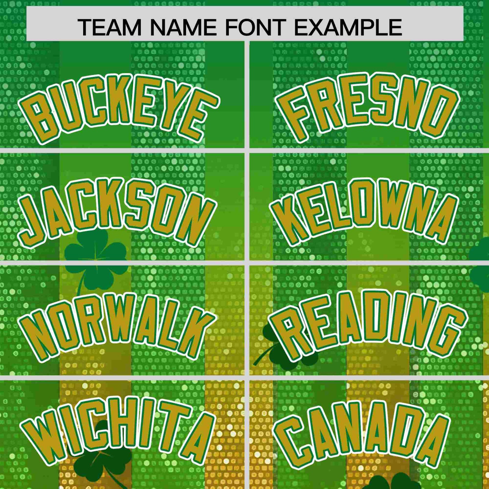 Custom Kelly Green Green St.Patrick's Day Personalized Four Leaf Clover Pattern Baseball Jersey