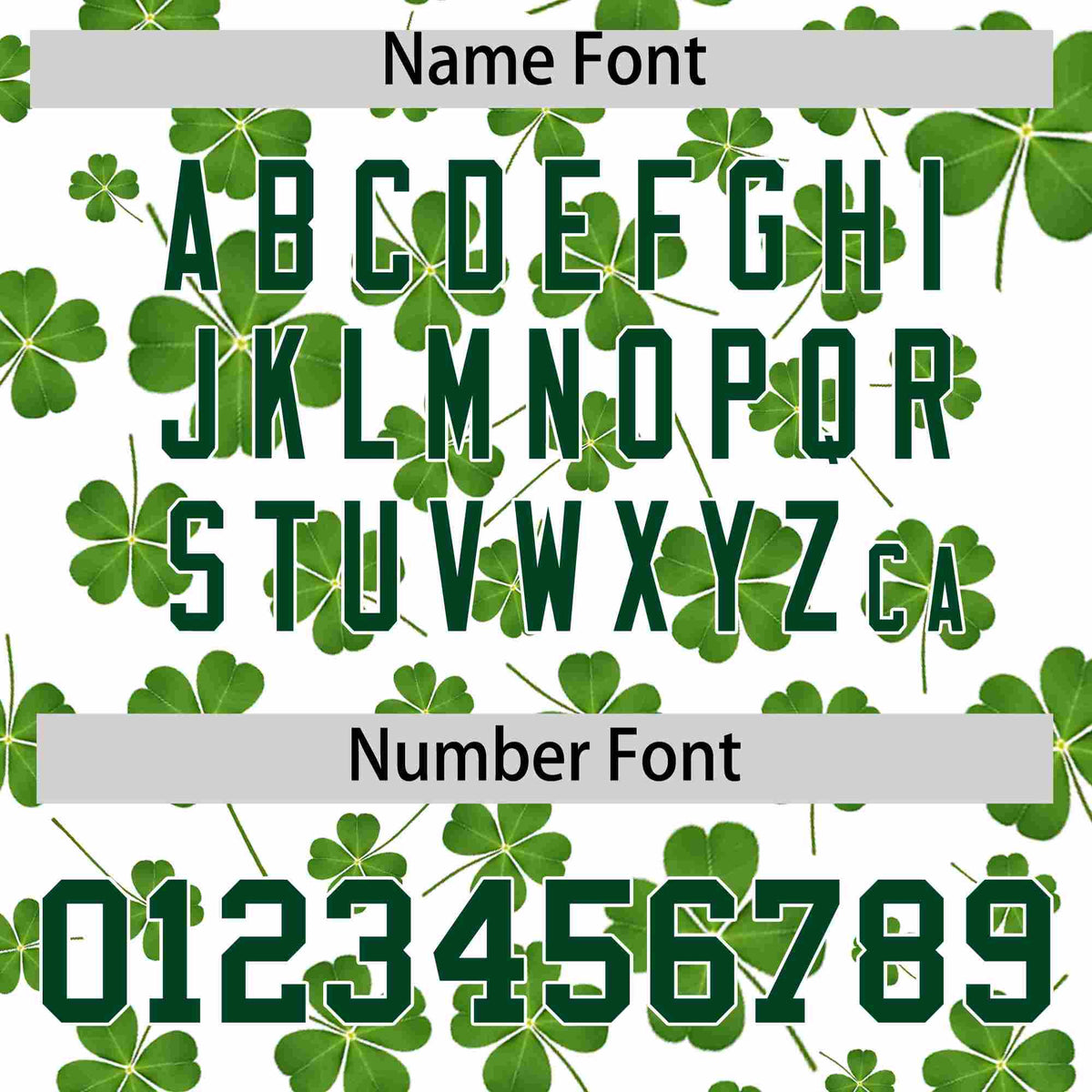 Custom White Green St.Patrick&#39;s Day Personalized Four Leaf Clover Pattern Baseball Jersey| KXKSHOP