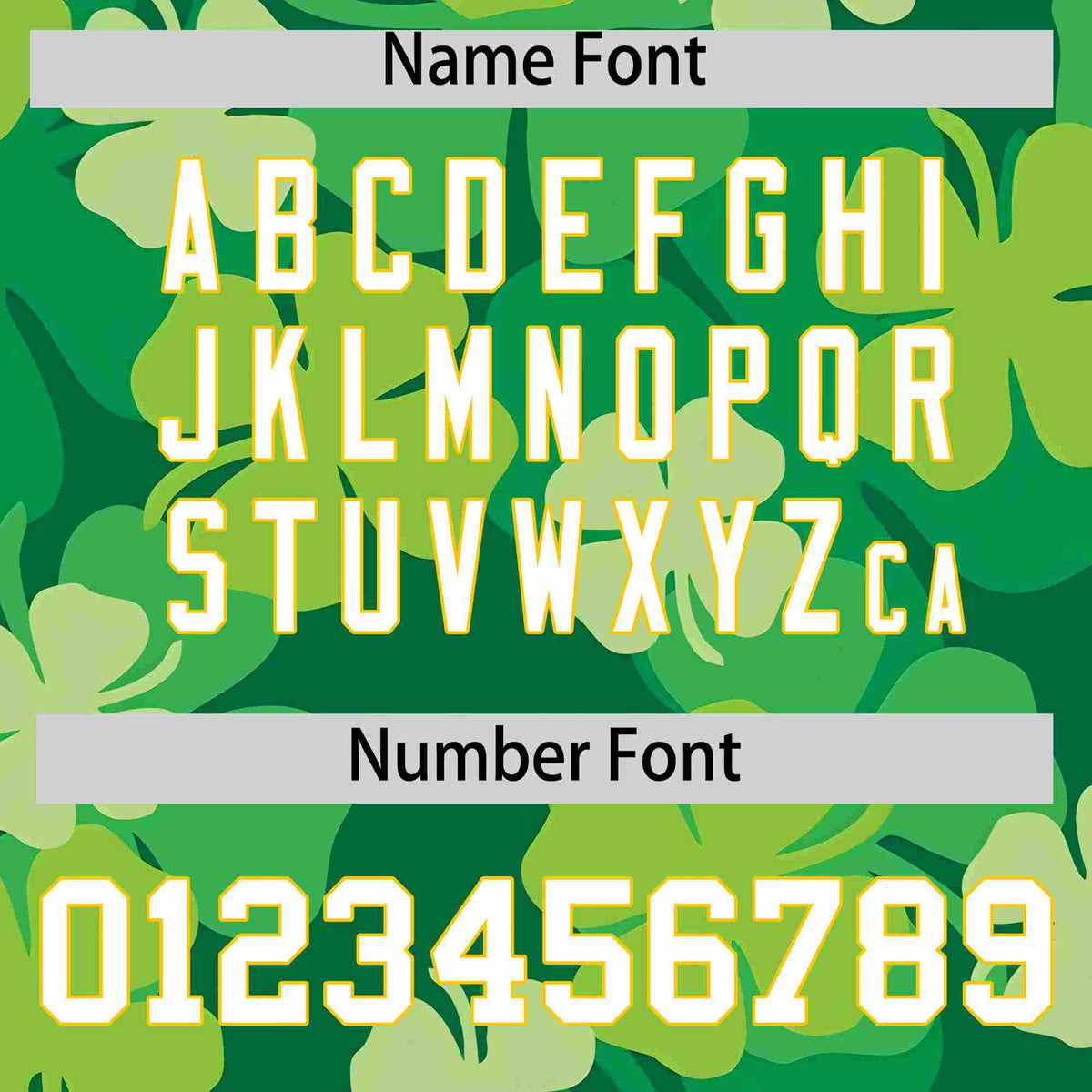 Custom Kelly Green White St.Patrick&#39;s Day Personalized Four Leaf Clover Pattern Baseball Jersey| KXKSHOP