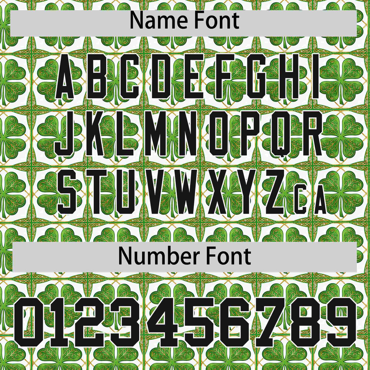 Custom White Black St.Patrick&#39;s Day Personalized Four Leaf Clover Pattern Baseball Jersey| KXKSHOP