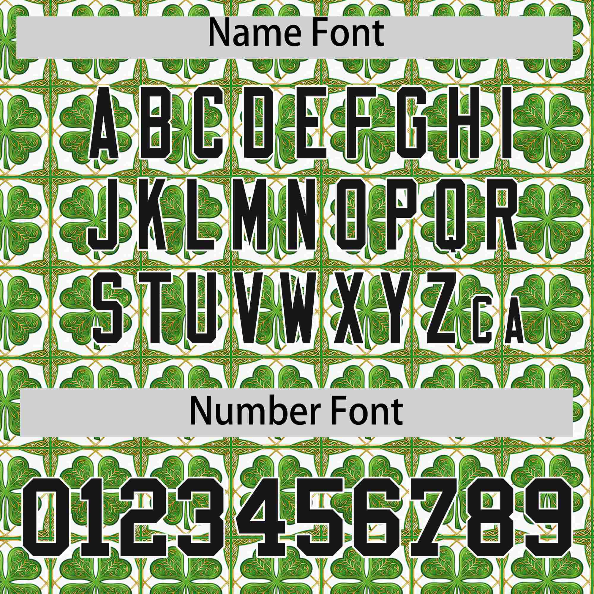 Custom White Black St.Patrick's Day Personalized Four Leaf Clover Pattern Baseball Jersey| KXKSHOP