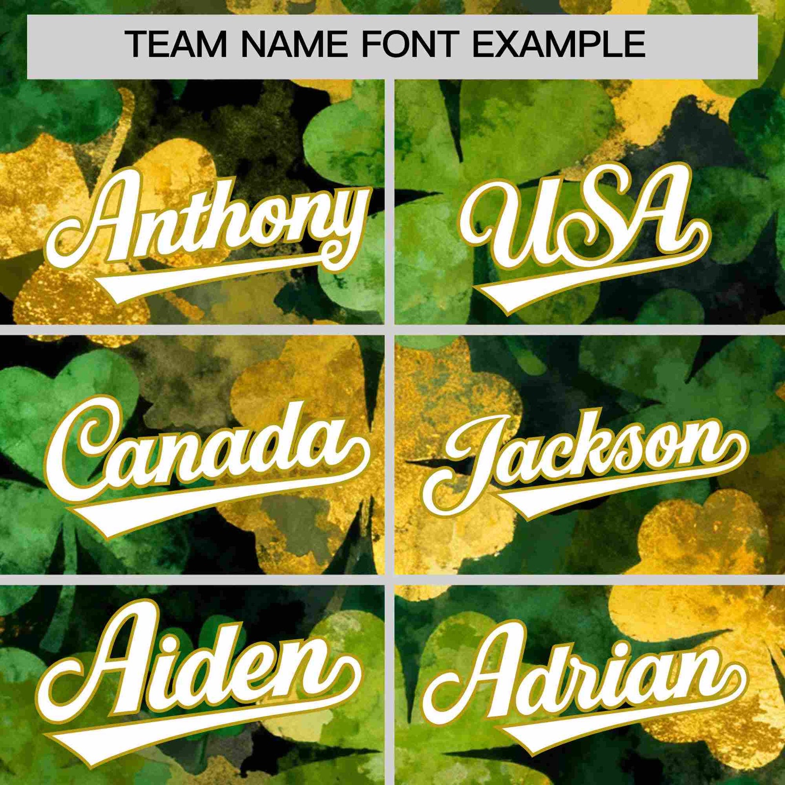 Custom Black White St.Patrick's Day Personalized Four Leaf Clover Pattern Baseball Jersey| KXKSHOP