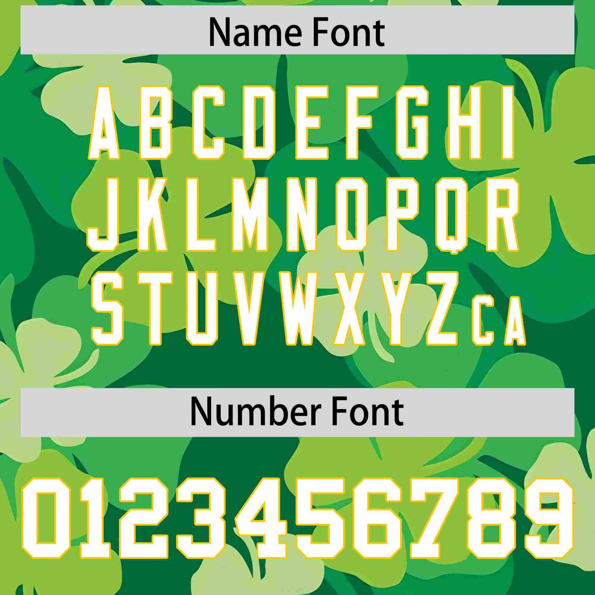 Custom Kelly Green White St.Patrick&#39;s Day Personalized Four Leaf Clover Pattern Baseball Jersey