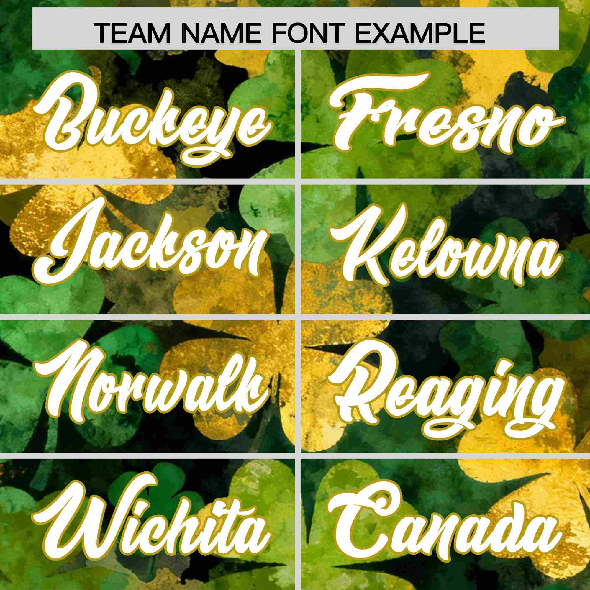 Custom Black White St.Patrick's Day Personalized Four Leaf Clover Pattern Baseball Jersey