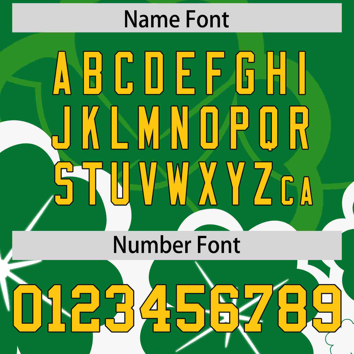 Custom White Kelly Green St.Patrick&#39;s Day Personalized Four Leaf Clover Pattern Baseball Jersey