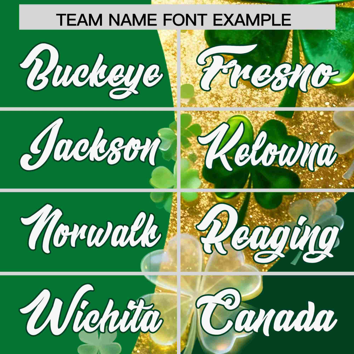 Custom Kelly Green Green St.Patrick&#39;s Day Personalized Four Leaf Clover Pattern Baseball Jersey