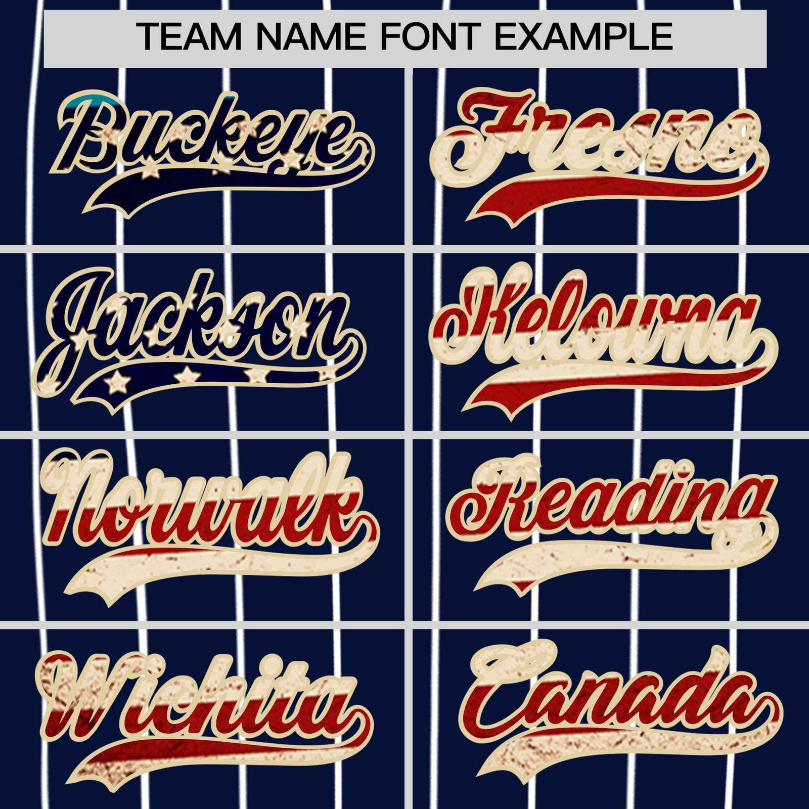 Custom Navy Cream Pinstripe Vintage USA Flag Authentic Baseball Jersey