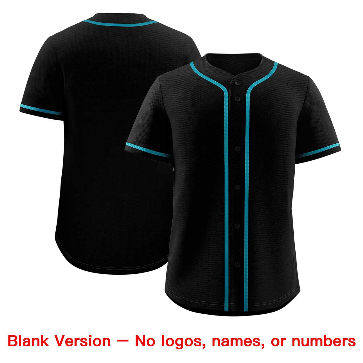 Custom Black Teal Classic Style Authentic Baseball Jersey| KXKSHOP