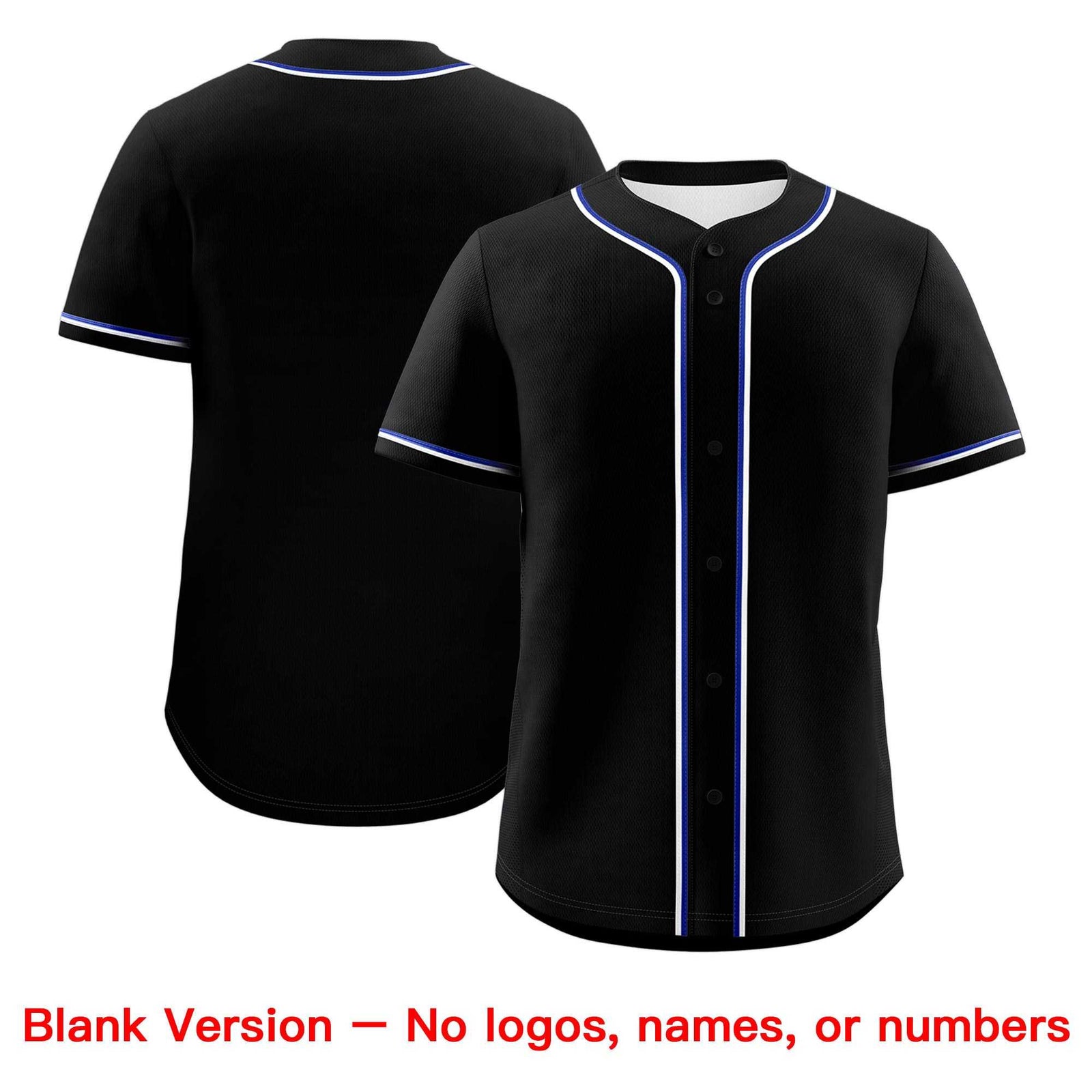 Custom Black Royal Blue Classic Style Authentic Baseball Jersey| KXKSHOP