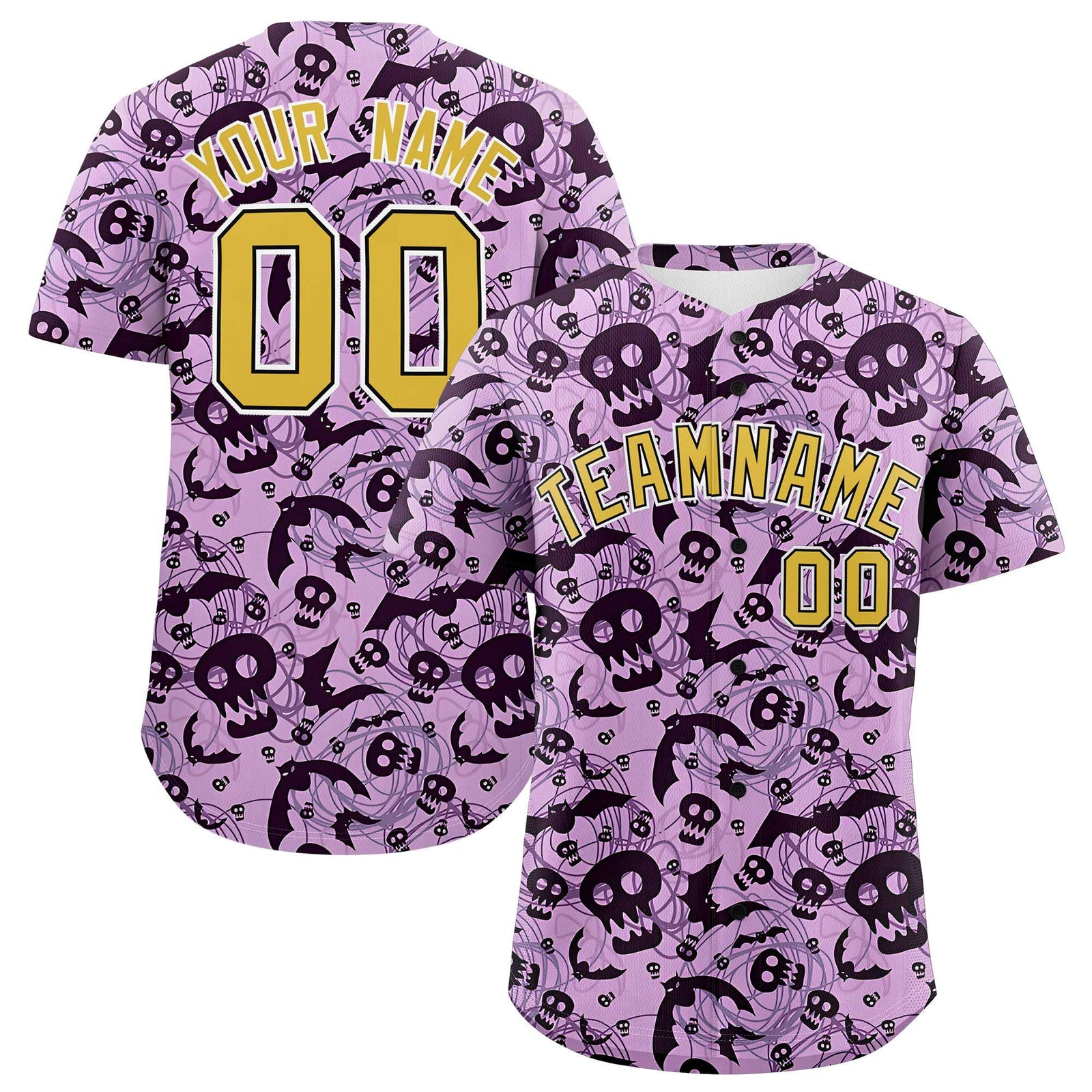 Custom Multi Color Halloween Authentic Baseball Jersey