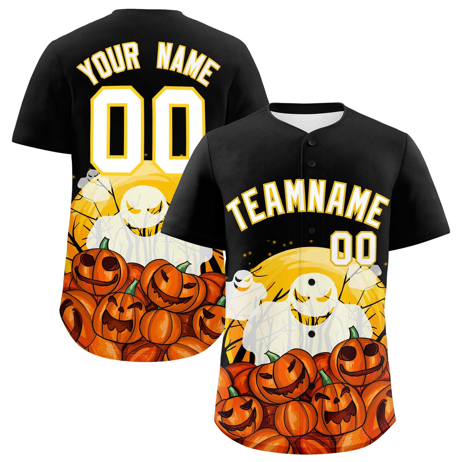 Custom Multi Color Halloween Authentic Baseball Jersey